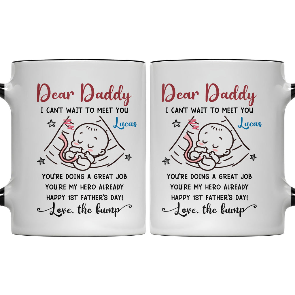 Personalized Accent Mug Custom Message for Dad 1st Father's Day Gift Accent Mug GradoCreations
