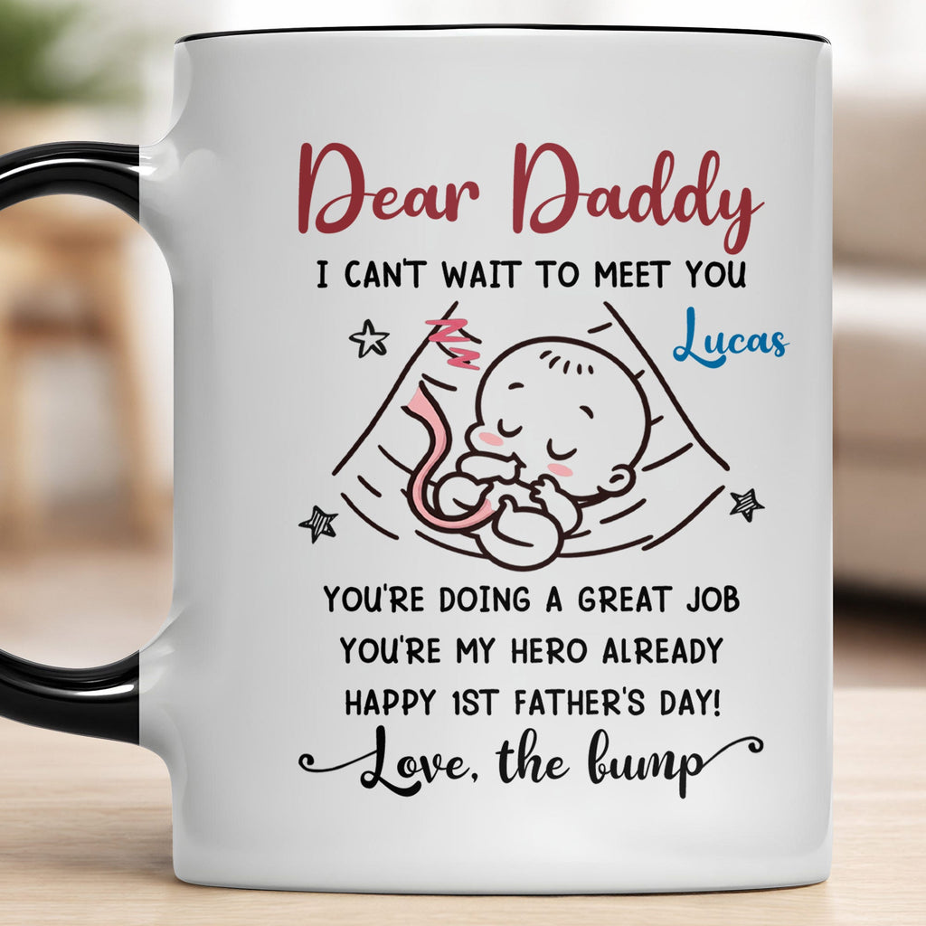 Personalized Accent Mug Custom Message for Dad 1st Father's Day Gift Accent Mug GradoCreations