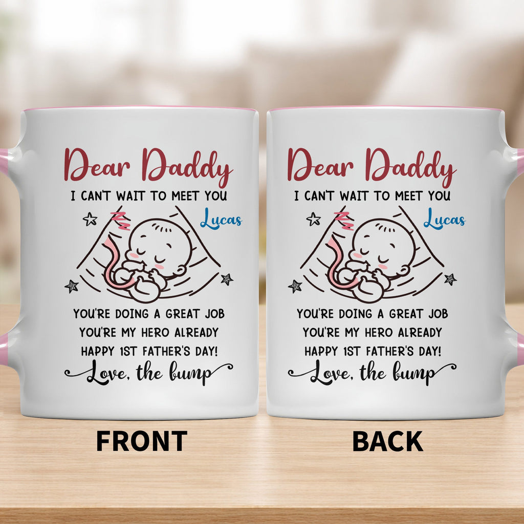 Personalized Accent Mug Custom Message for Dad 1st Father's Day Gift Accent Mug GradoCreations