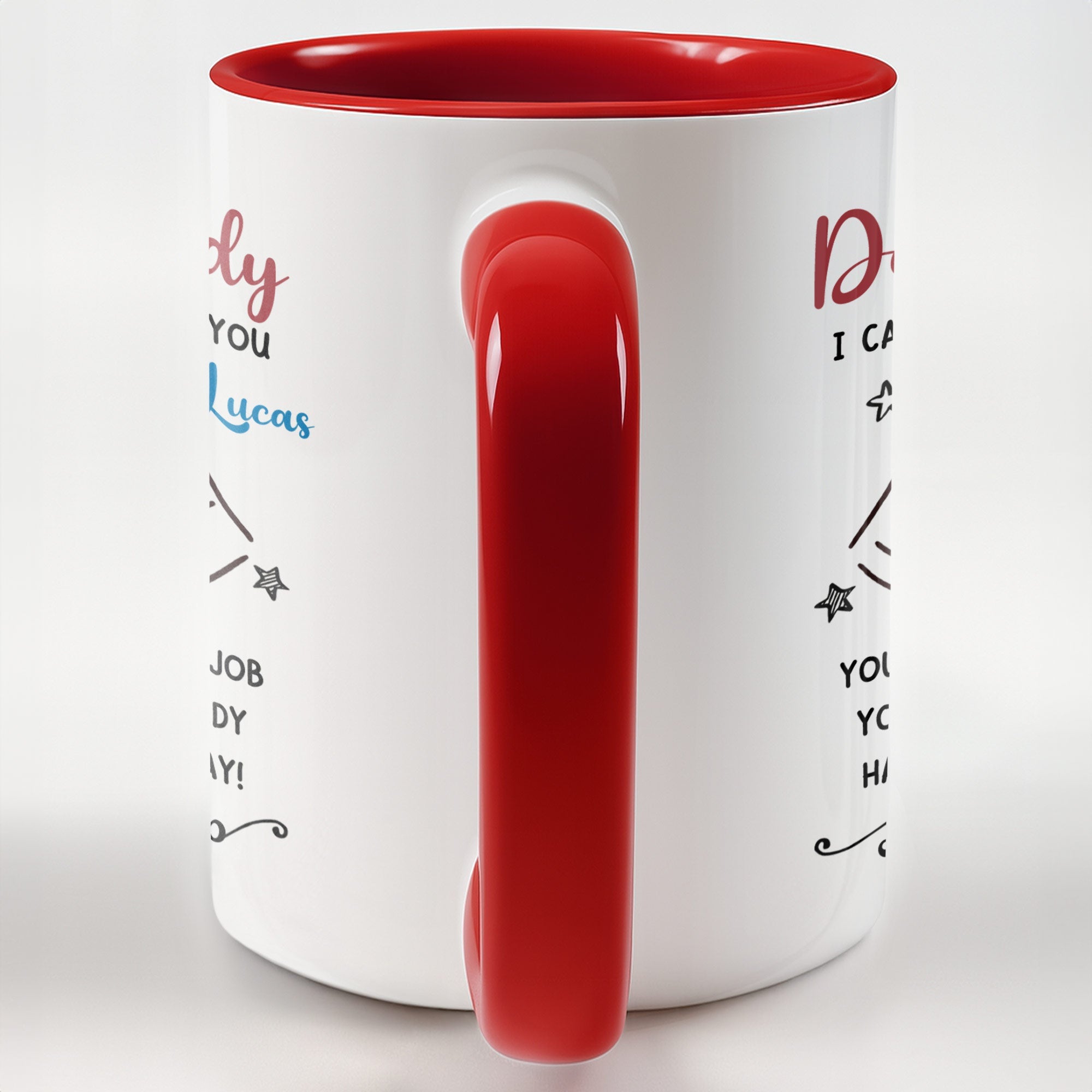 Personalized Accent Mug Custom Message for Dad 1st Father's Day Gift Accent Mug GradoCreations