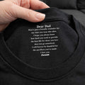 Personalized Cotton T-Shirt with Inside Neck Print for Dad Basic Shirt, Print inside back collar GradoCreations