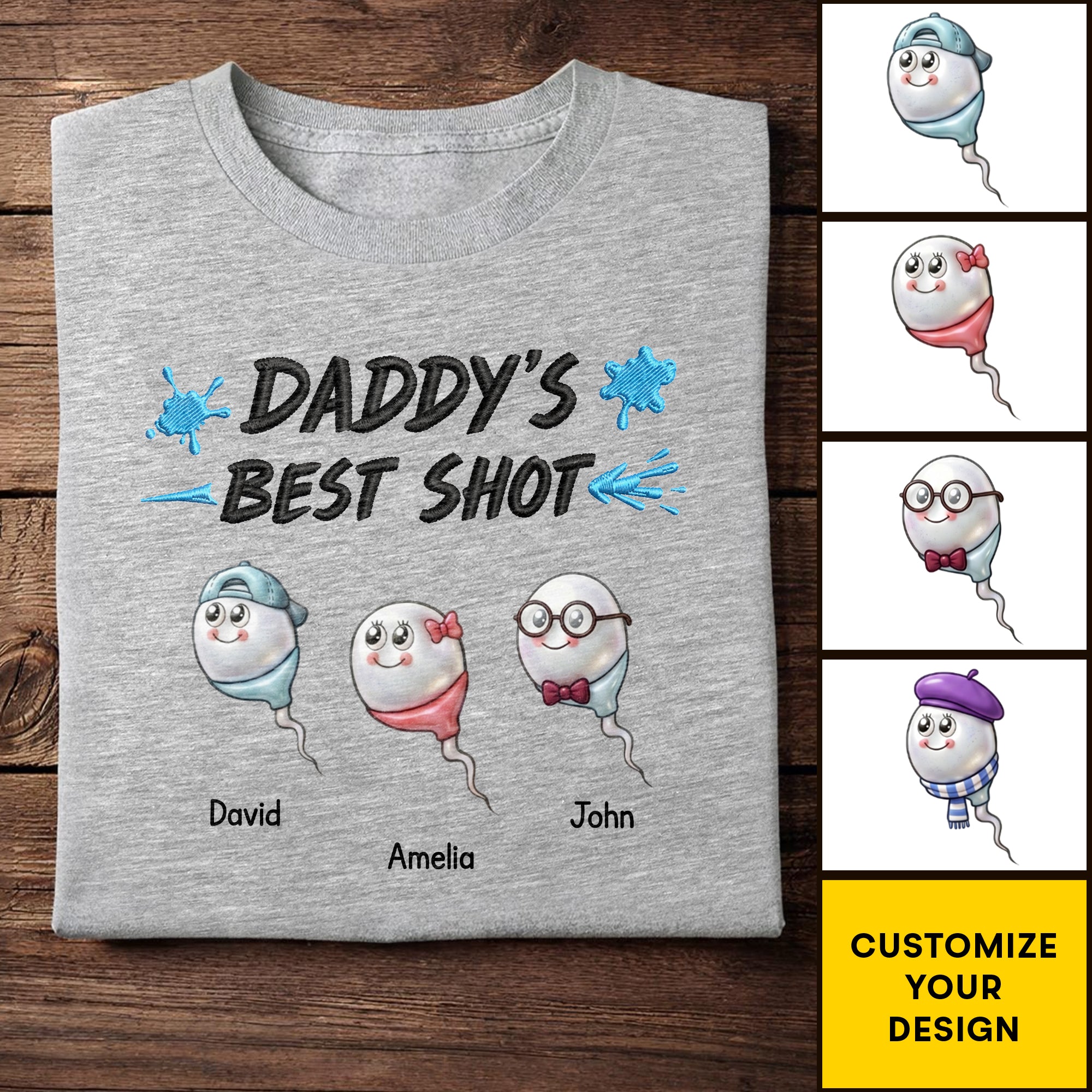 Personalized Custom Unisex T-Shirt Hoodie Gift for Dad Shirt GradoCreations