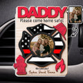 Custom Car Vent Clip Personalized Firefighter Badge Gift for Dad Car Vent Clip GradoCreations