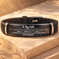 Personalized Silicone Bracelet Custom Photo Gift for Dad Silicone Bracelet GradoCreations