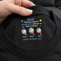 Personalized Inside Neck Print T-Shirt Gift for Dad Basic Shirt, Print inside back collar GradoCreations