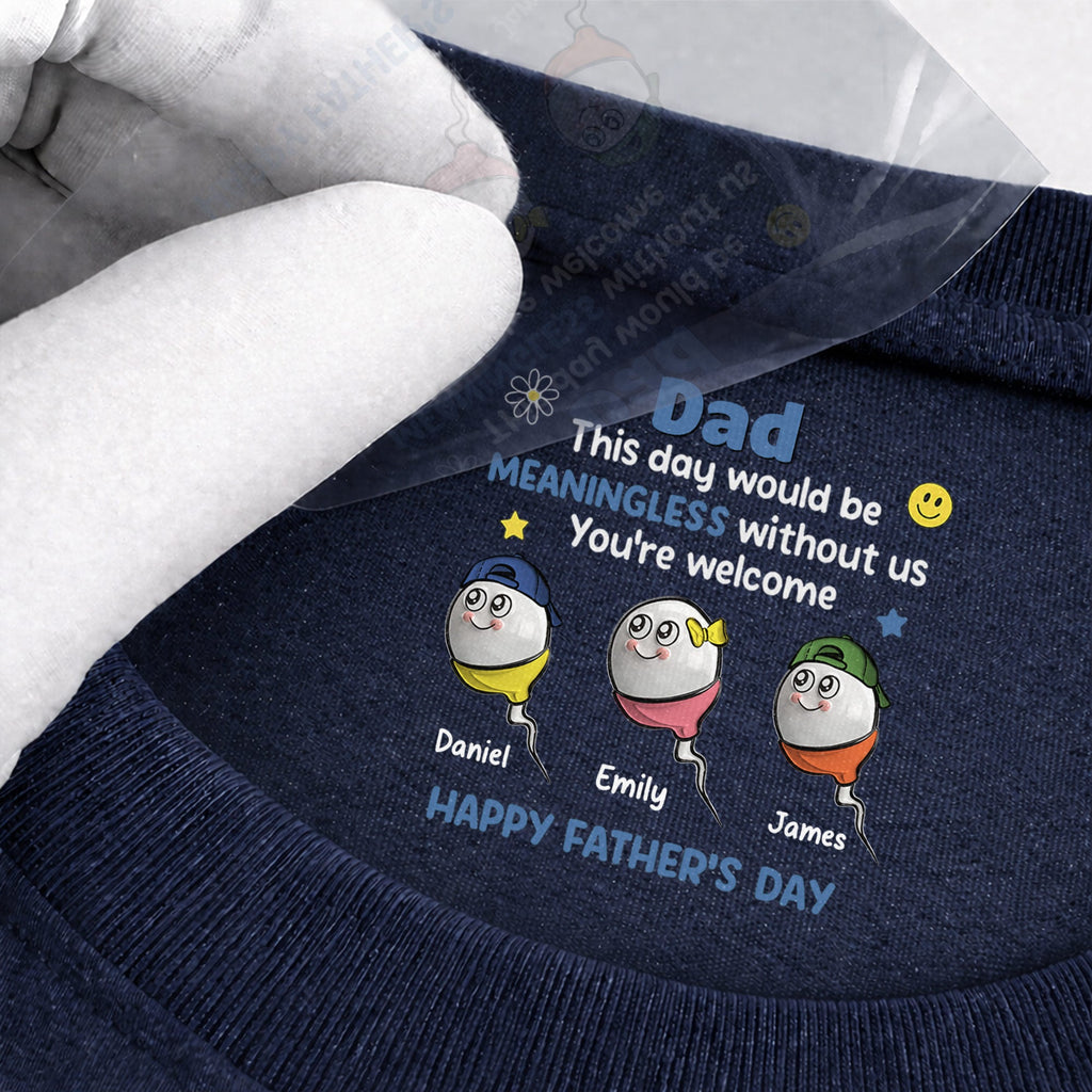Personalized Inside Neck Print T-Shirt Gift for Dad Basic Shirt, Print inside back collar GradoCreations