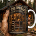 Personalized Hunting Mug Custom Name Gift for Dad Myth Legend Edge-to-edge Mug GradoCreations