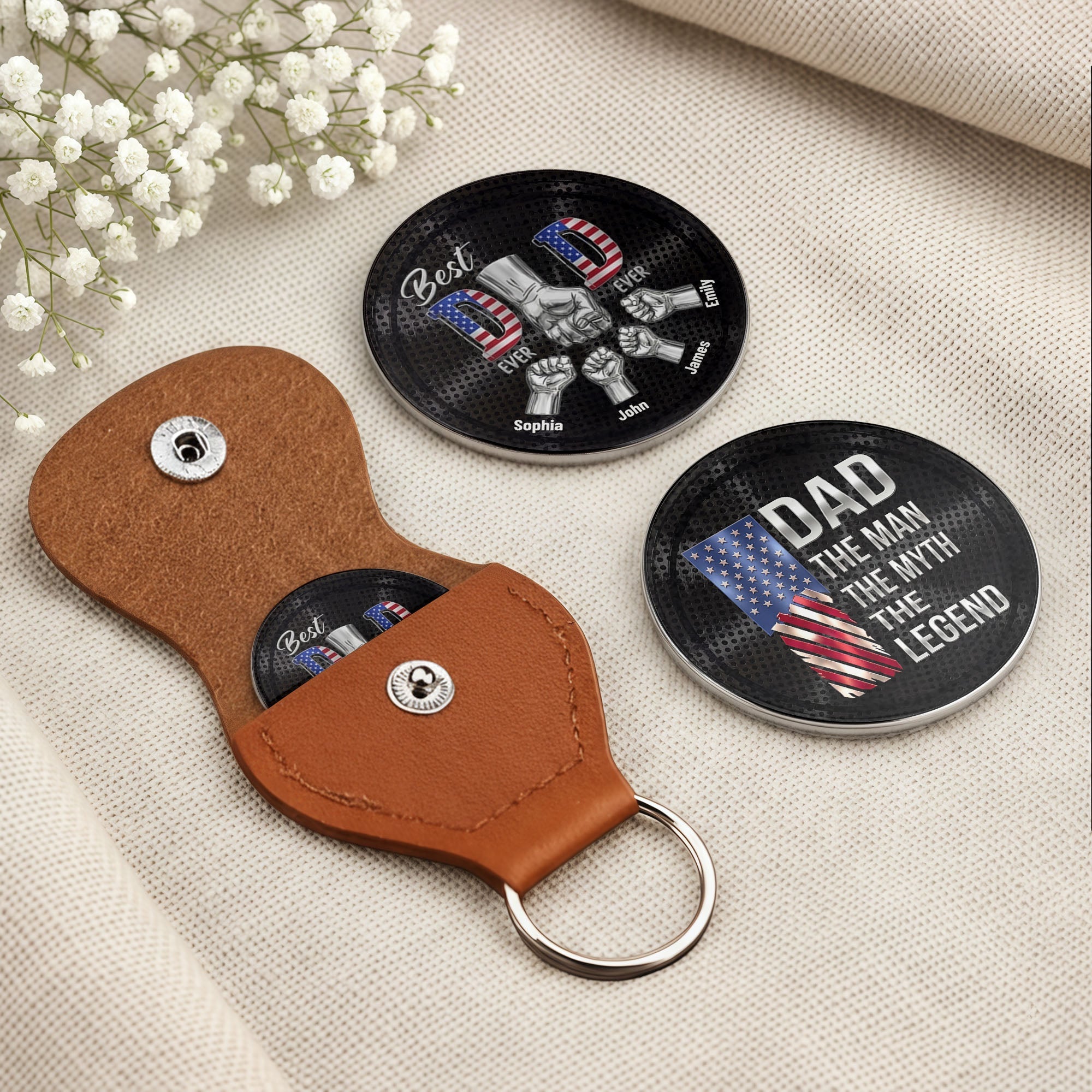 Personalized Pocket Hug Custom Keepsake Gift for Dad Pocket Hug GradoCreations