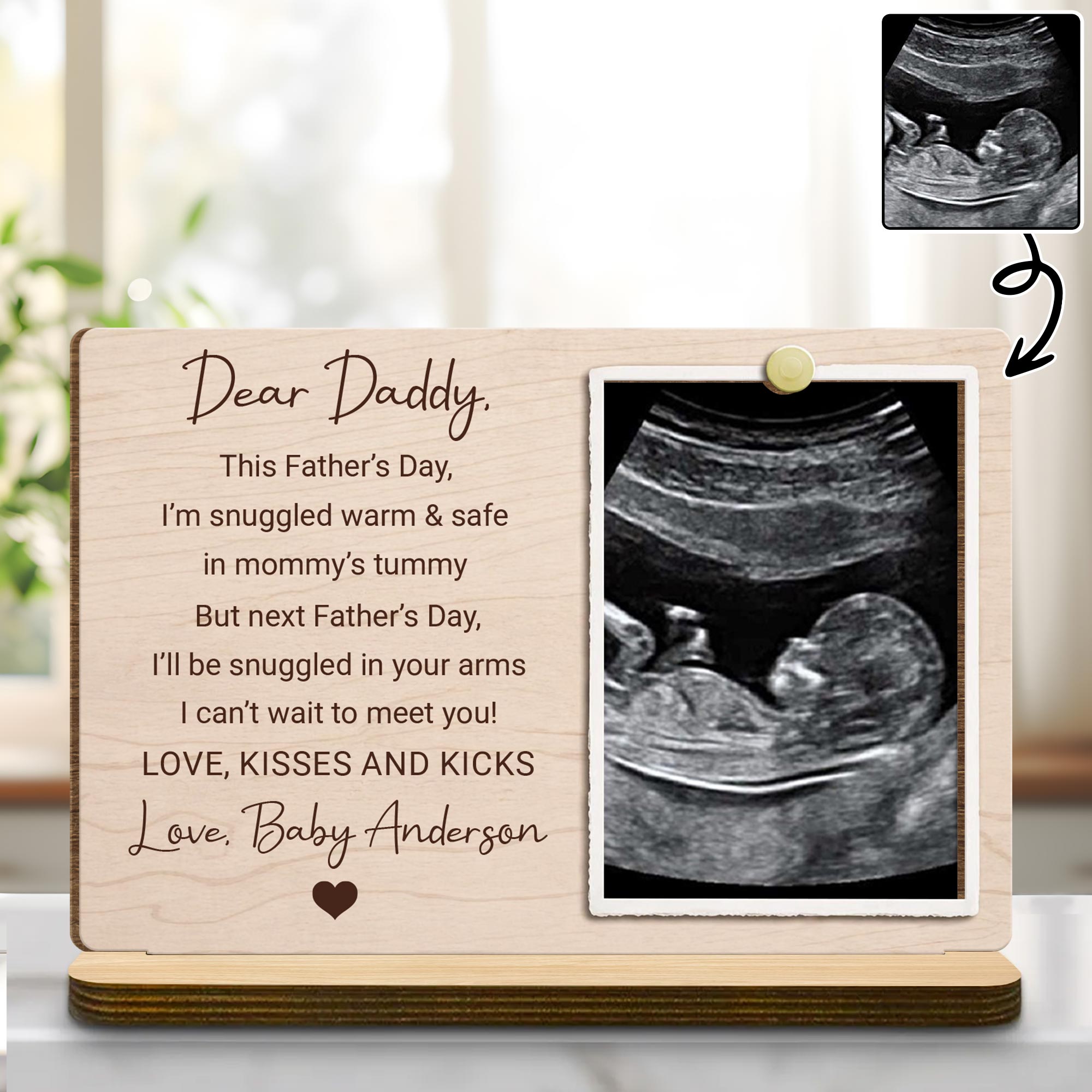 Personalized Wood Plaque Custom Photo Gift for Dad Father's Day Wood Plaque GradoCreations
