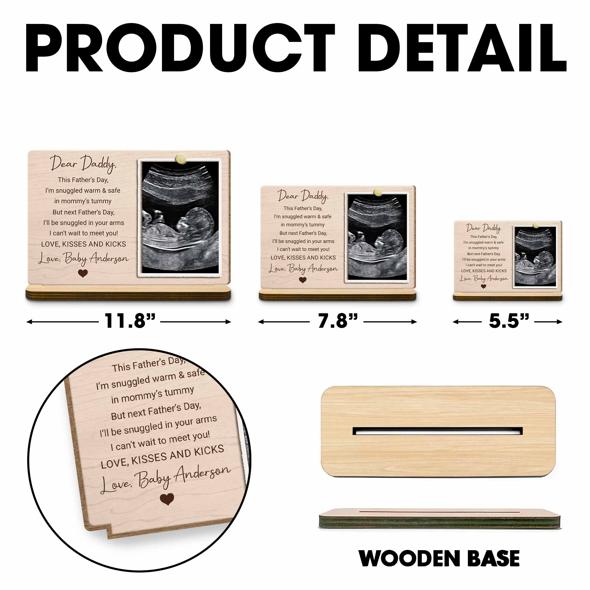 Personalized Wood Plaque Custom Photo Gift for Dad Father's Day Wood Plaque GradoCreations