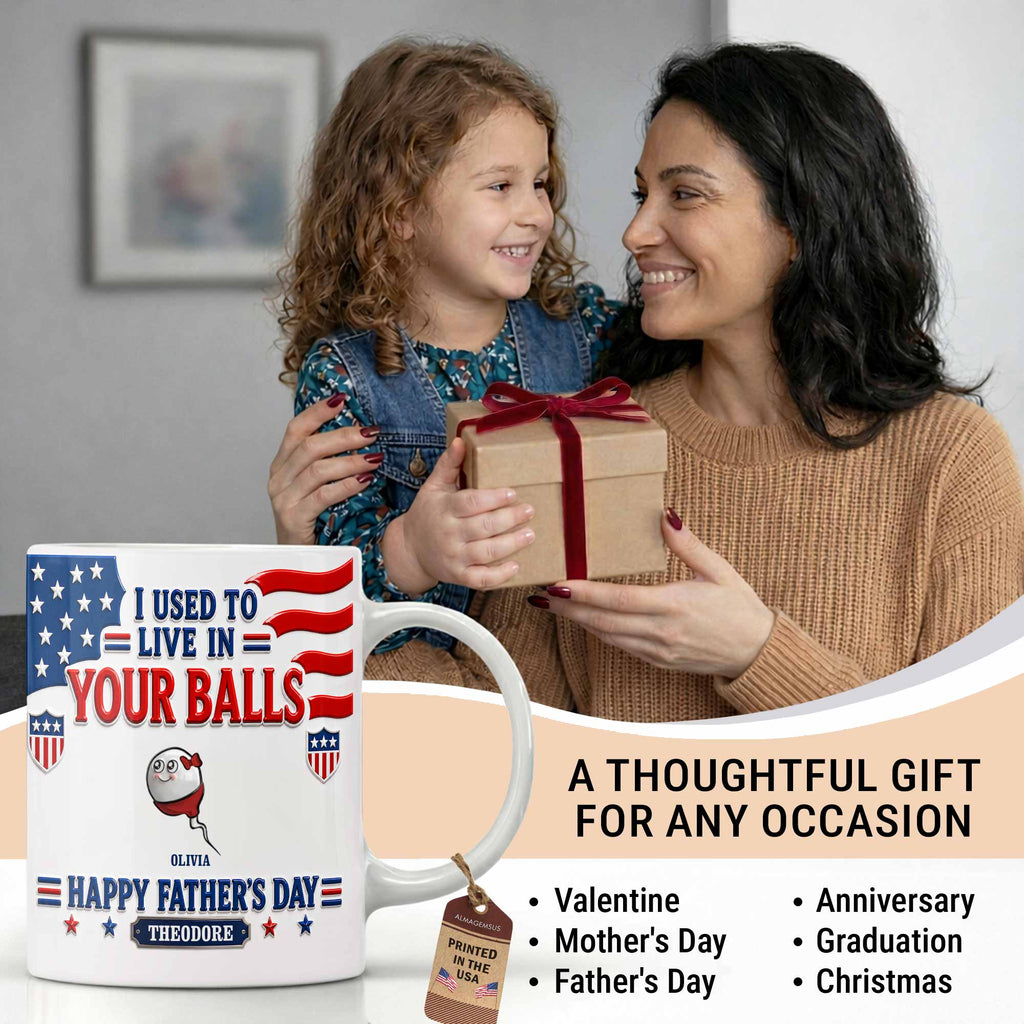 Personalized Funny Coffee Mug Custom Message Gift for Dad Edge-to-edge Mug GradoCreations