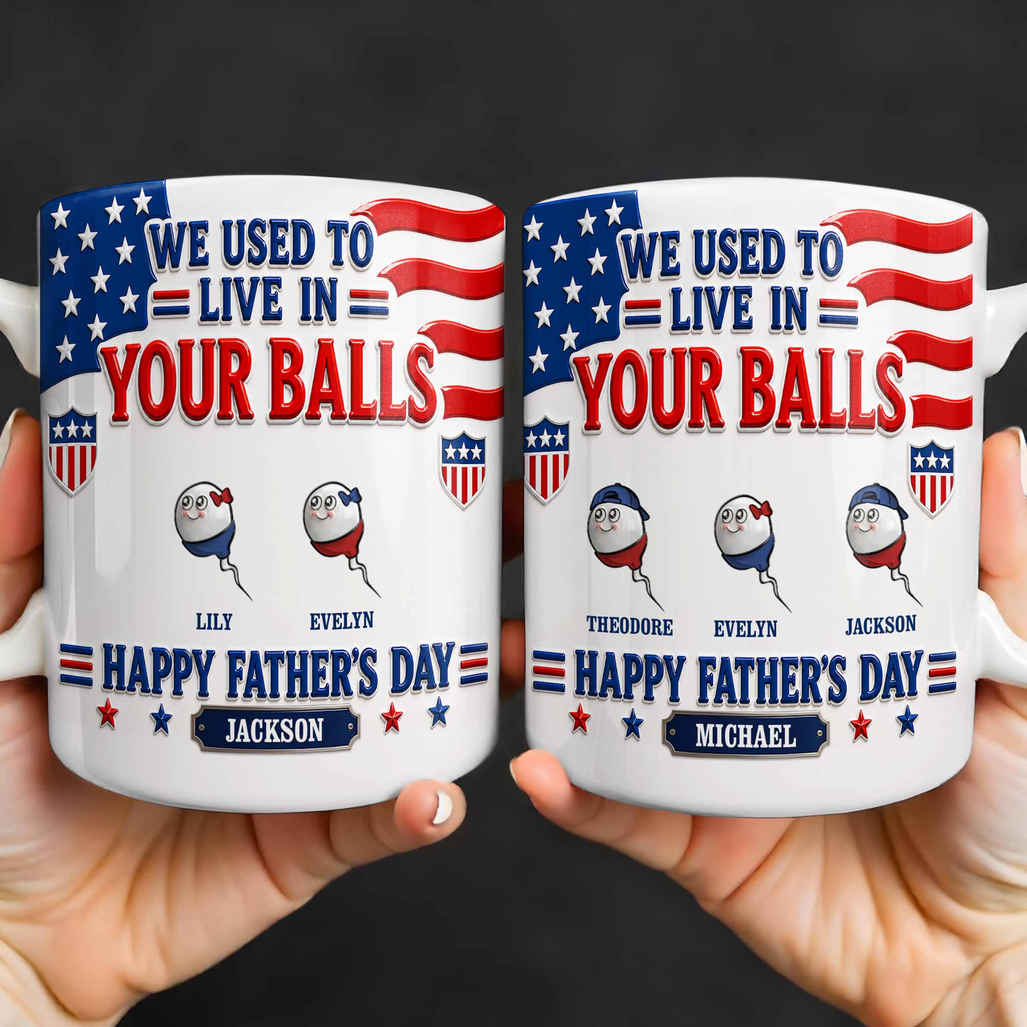 Personalized Funny Coffee Mug Custom Message Gift for Dad Edge-to-edge Mug GradoCreations