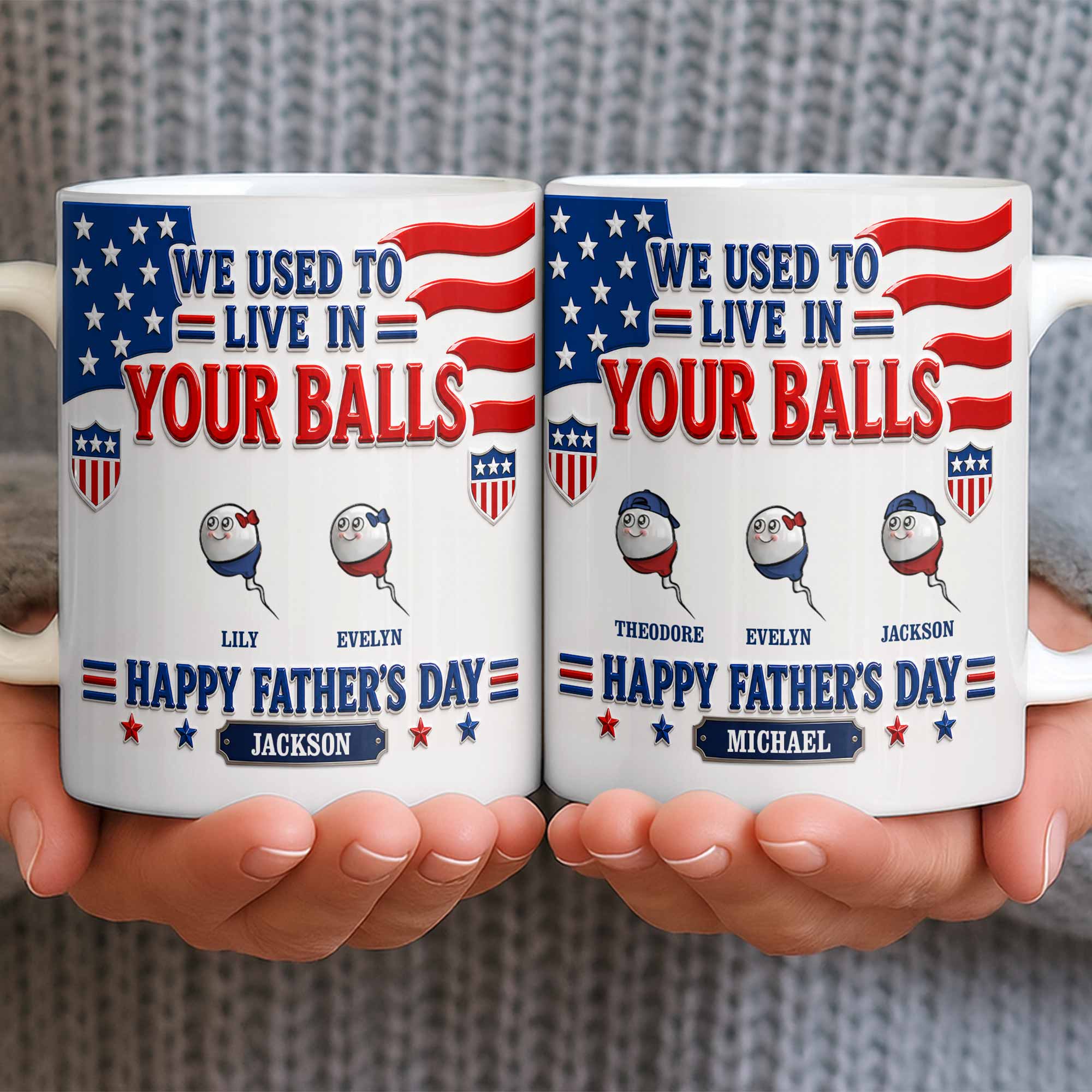 Personalized Funny Coffee Mug Custom Message Gift for Dad Edge-to-edge Mug GradoCreations