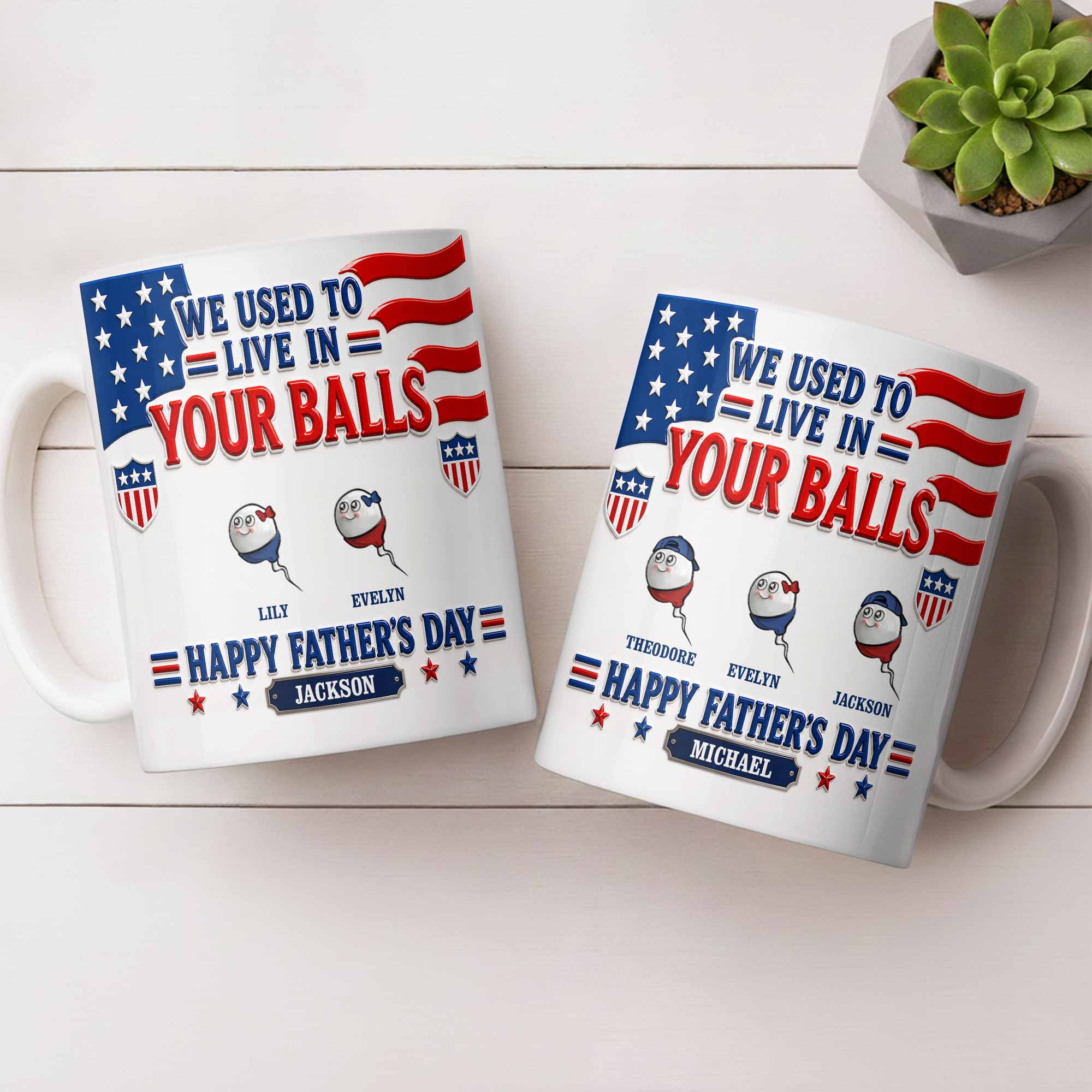 Personalized Funny Coffee Mug Custom Message Gift for Dad Edge-to-edge Mug GradoCreations
