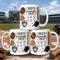 Personalized Baseball Mug Custom Name Gift for Dad/Father's Day Edge-to-edge Mug GradoCreations