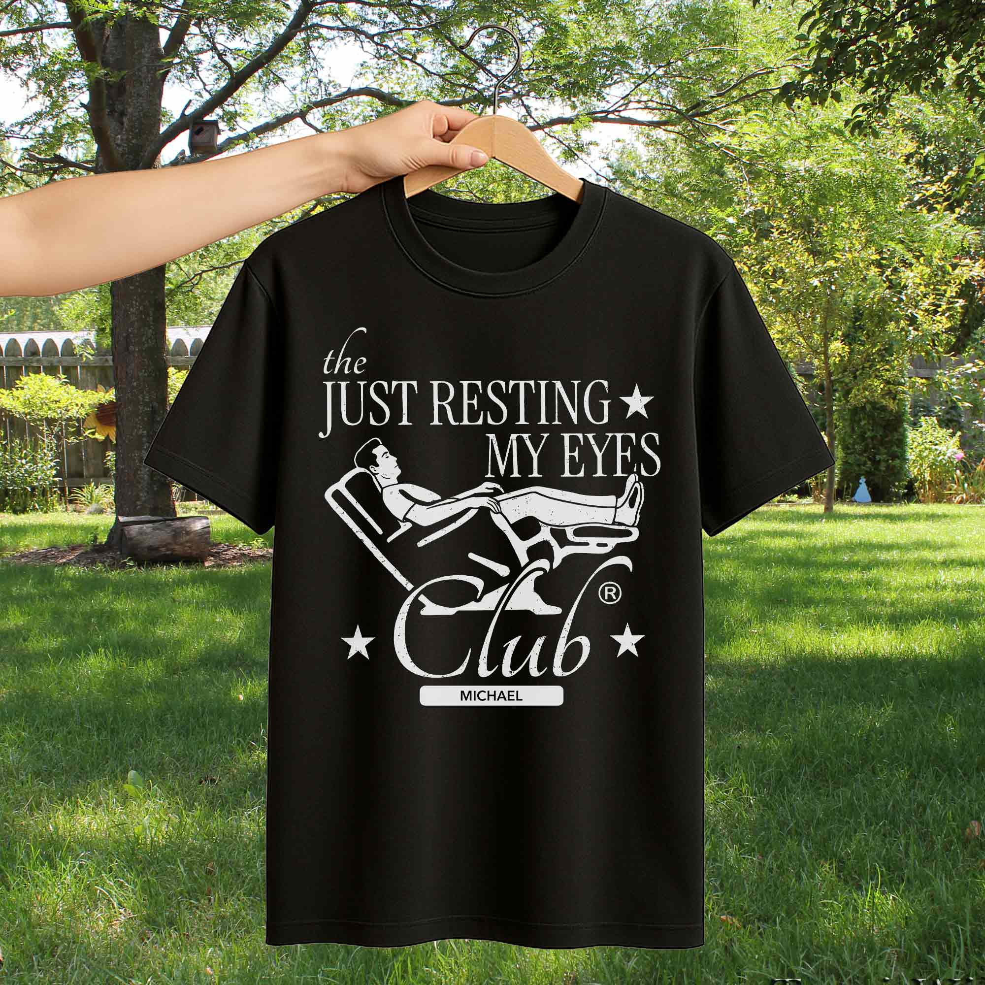 Personalized Just Resting My Eyes Club T-Shirt Hoodie Gift for Dad Shirt GradoCreations