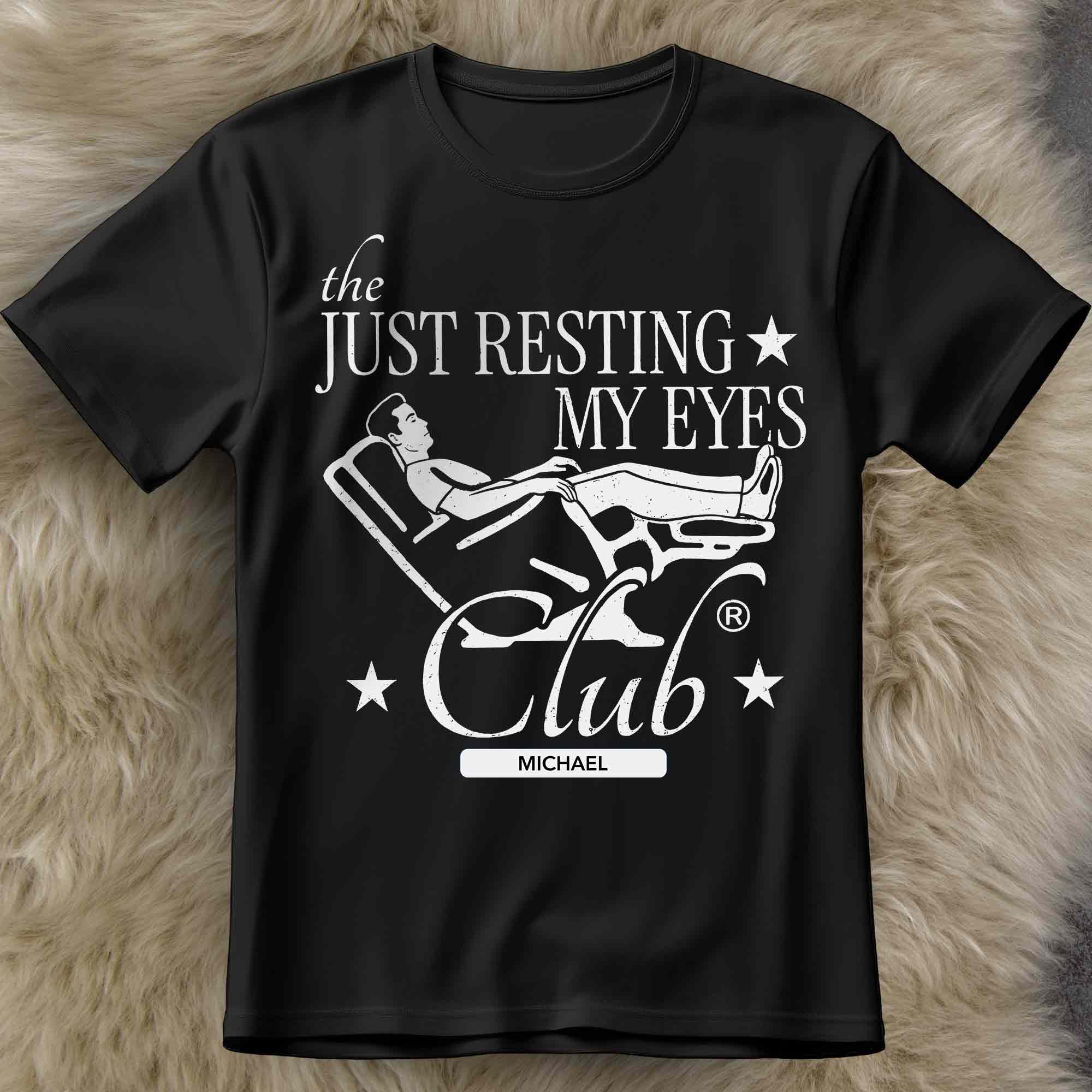 Personalized Just Resting My Eyes Club T-Shirt Hoodie Gift for Dad Shirt GradoCreations