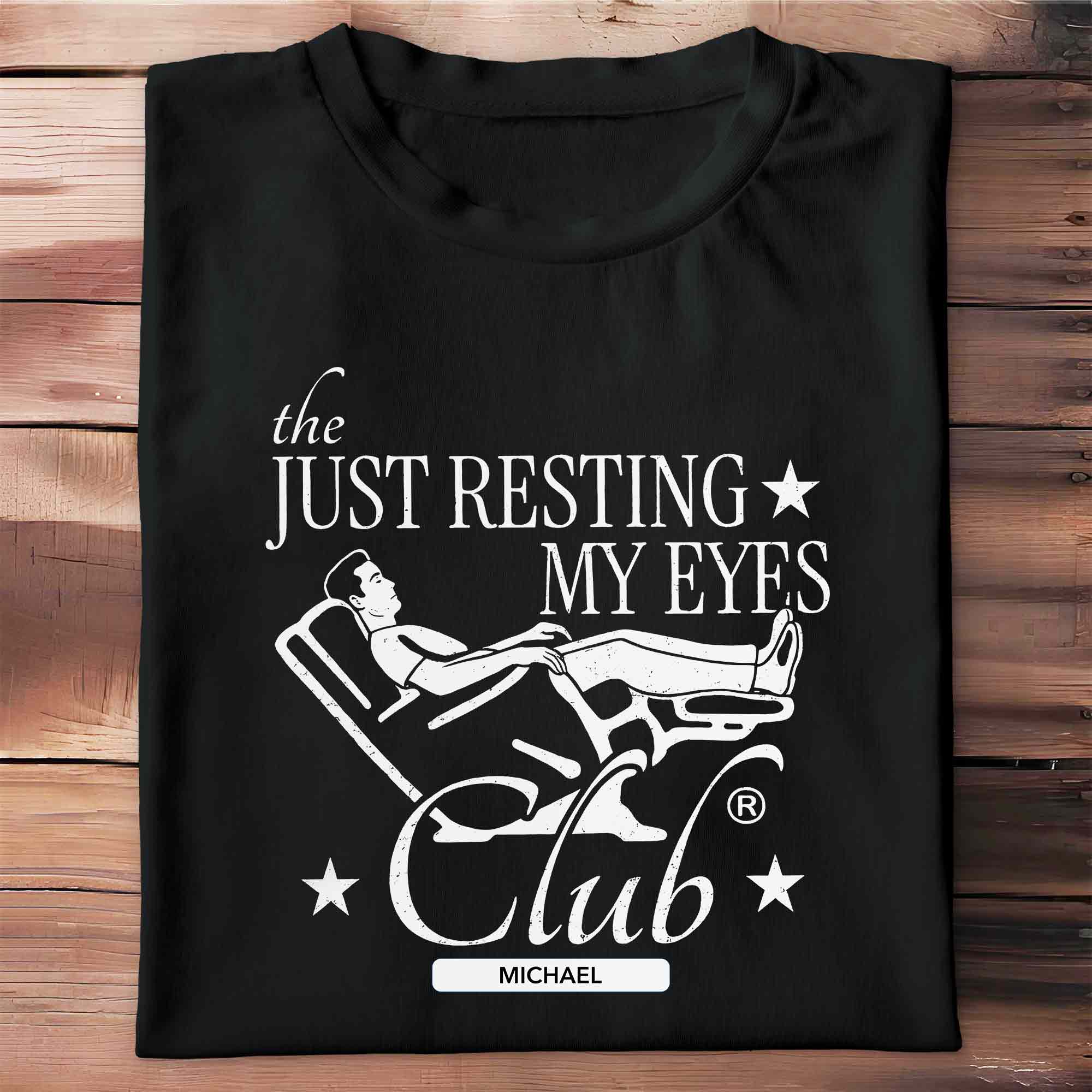 Personalized Just Resting My Eyes Club T-Shirt Hoodie Gift for Dad Shirt GradoCreations