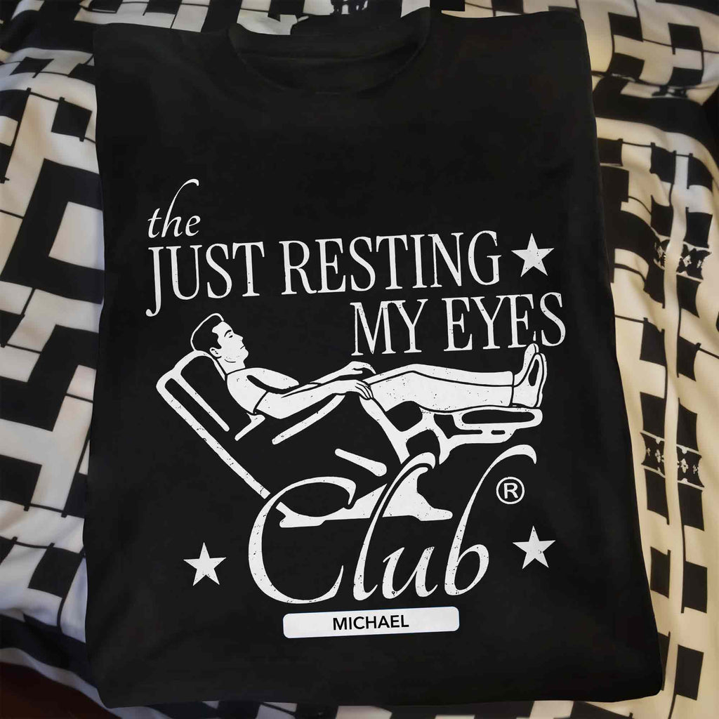 Personalized Just Resting My Eyes Club T-Shirt Hoodie Gift for Dad Shirt GradoCreations