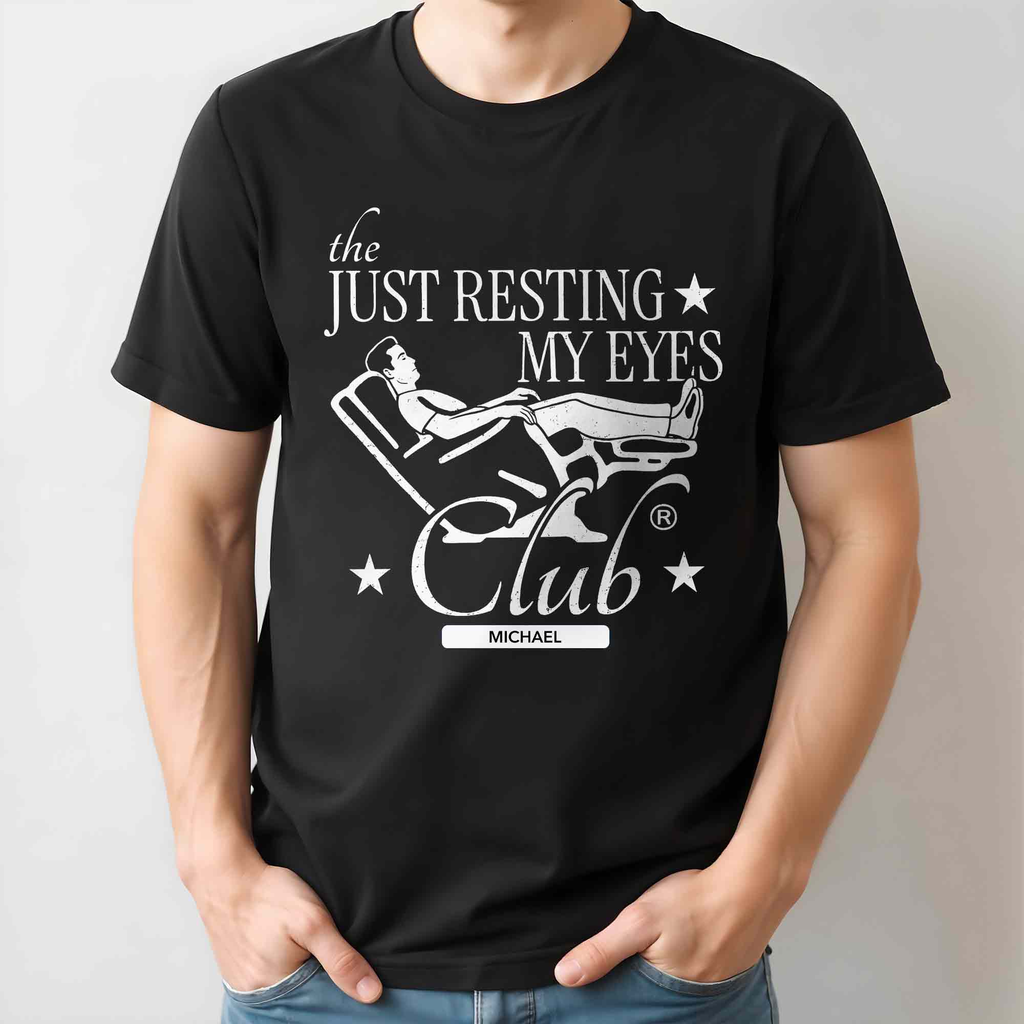 Personalized Just Resting My Eyes Club T-Shirt Hoodie Gift for Dad Shirt GradoCreations