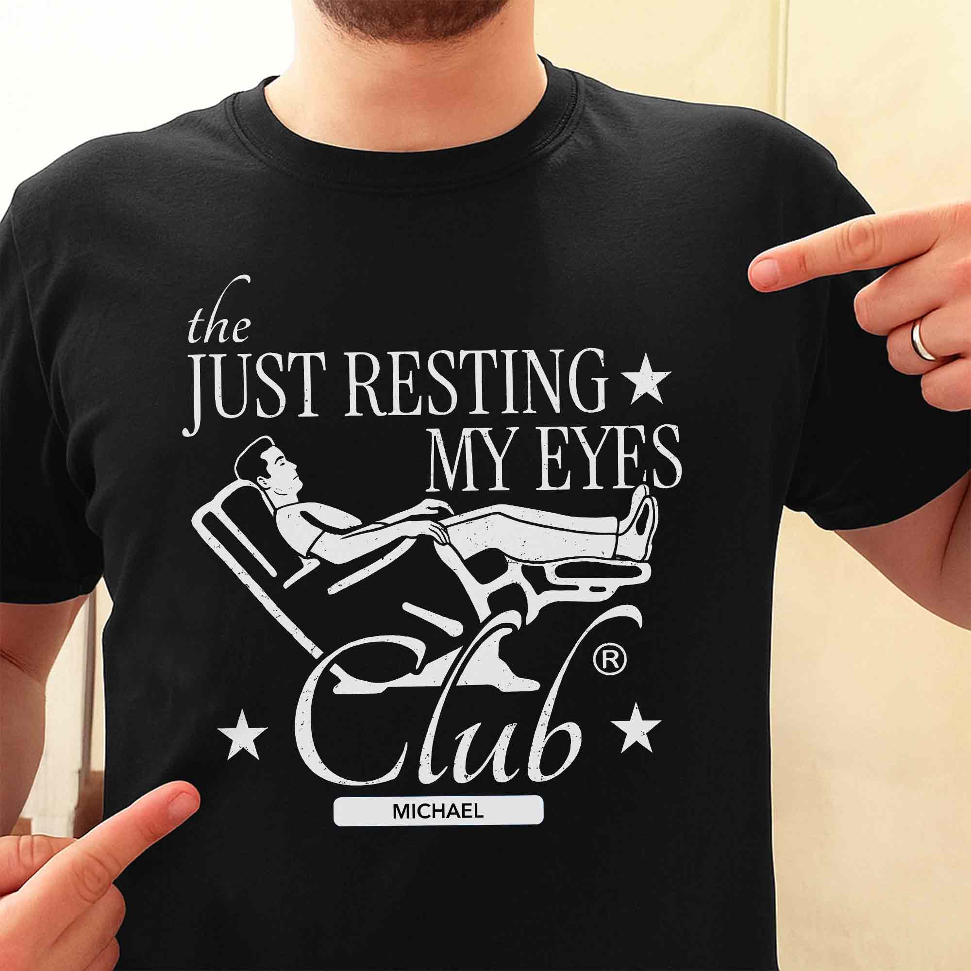 Personalized Just Resting My Eyes Club T-Shirt Hoodie Gift for Dad Shirt GradoCreations