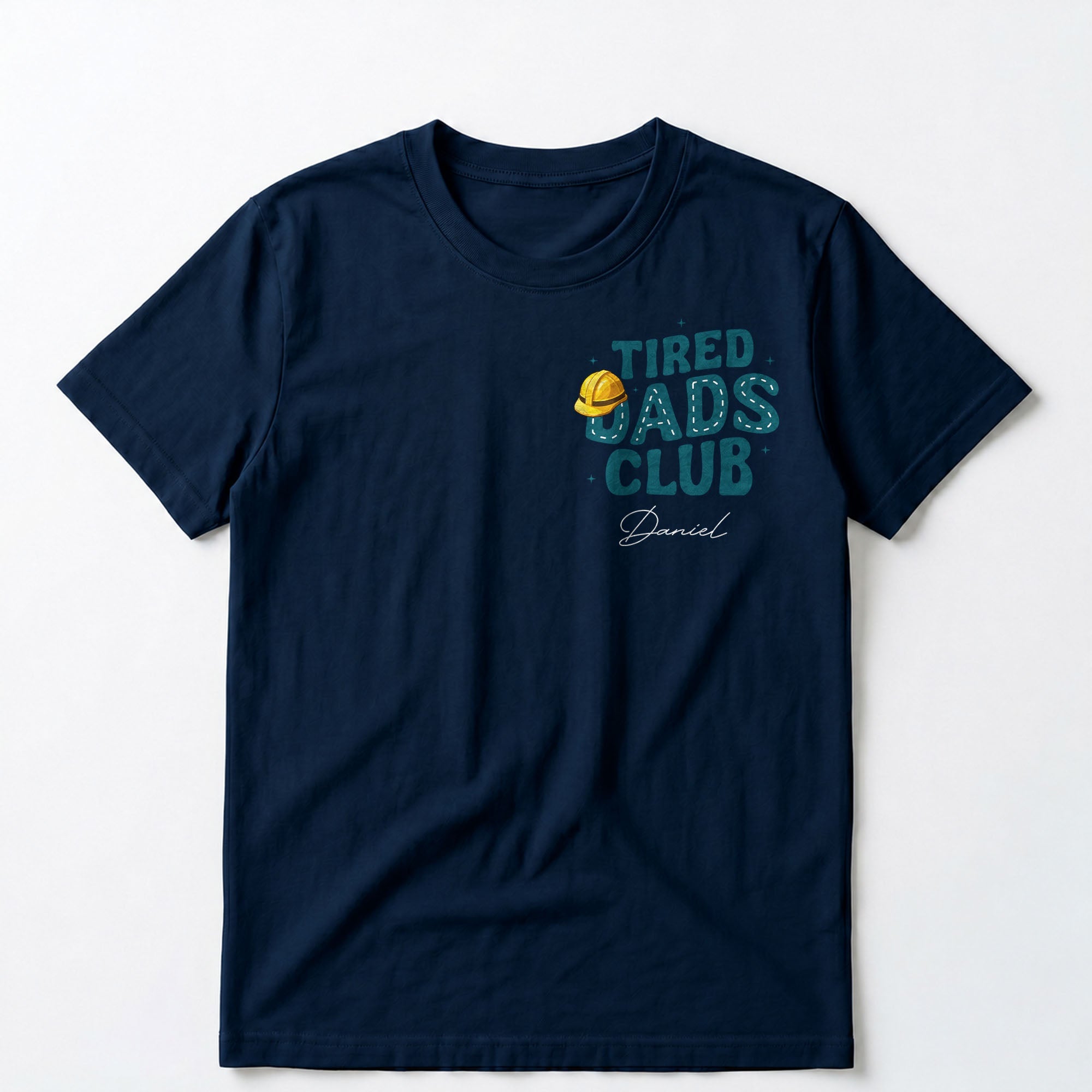 Personalized T-Shirt for Dad Tired Dads Club Gift Idea T-Shirt Font and Back GradoCreations