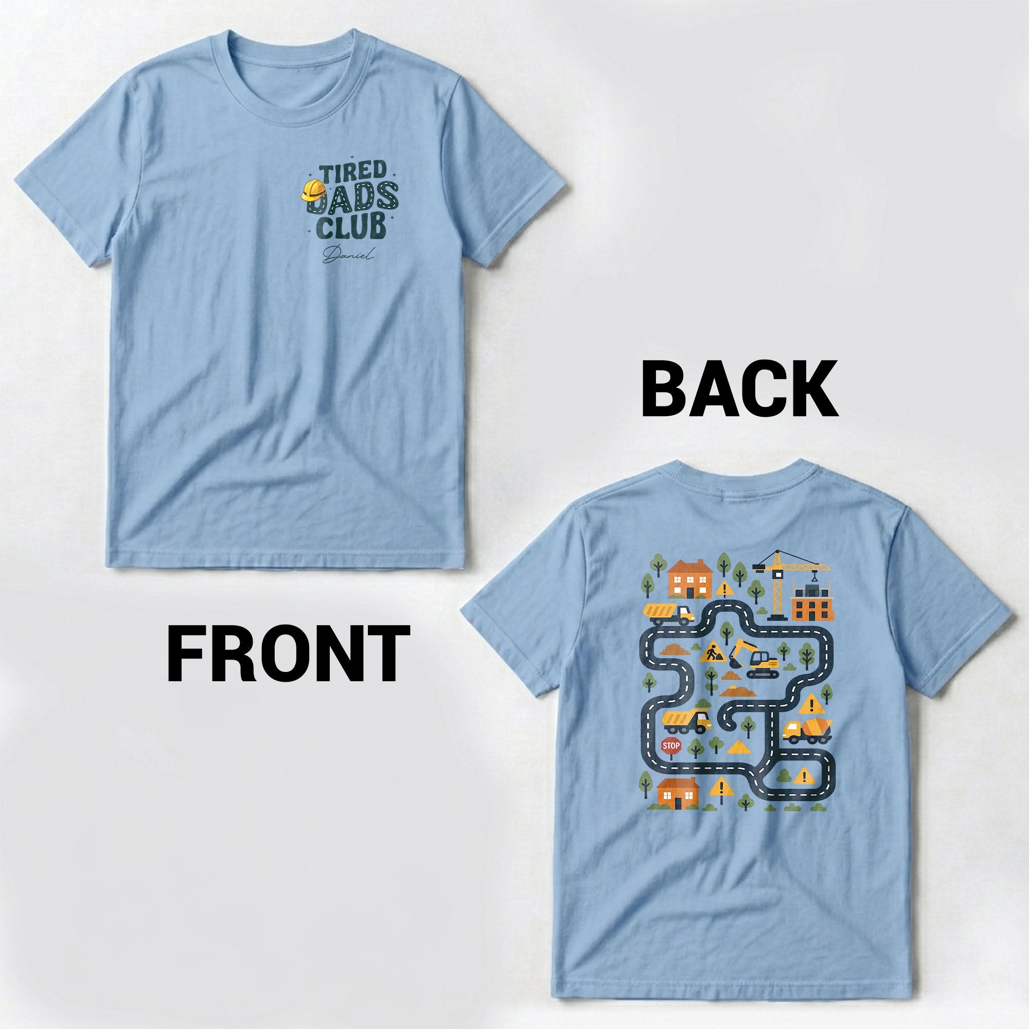 Personalized T-Shirt for Dad with Custom Text & Design T-Shirt Font and Back GradoCreations