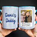 Personalized Pink Stripes Accent Mug Custom Name for Dad Accent Mug GradoCreations