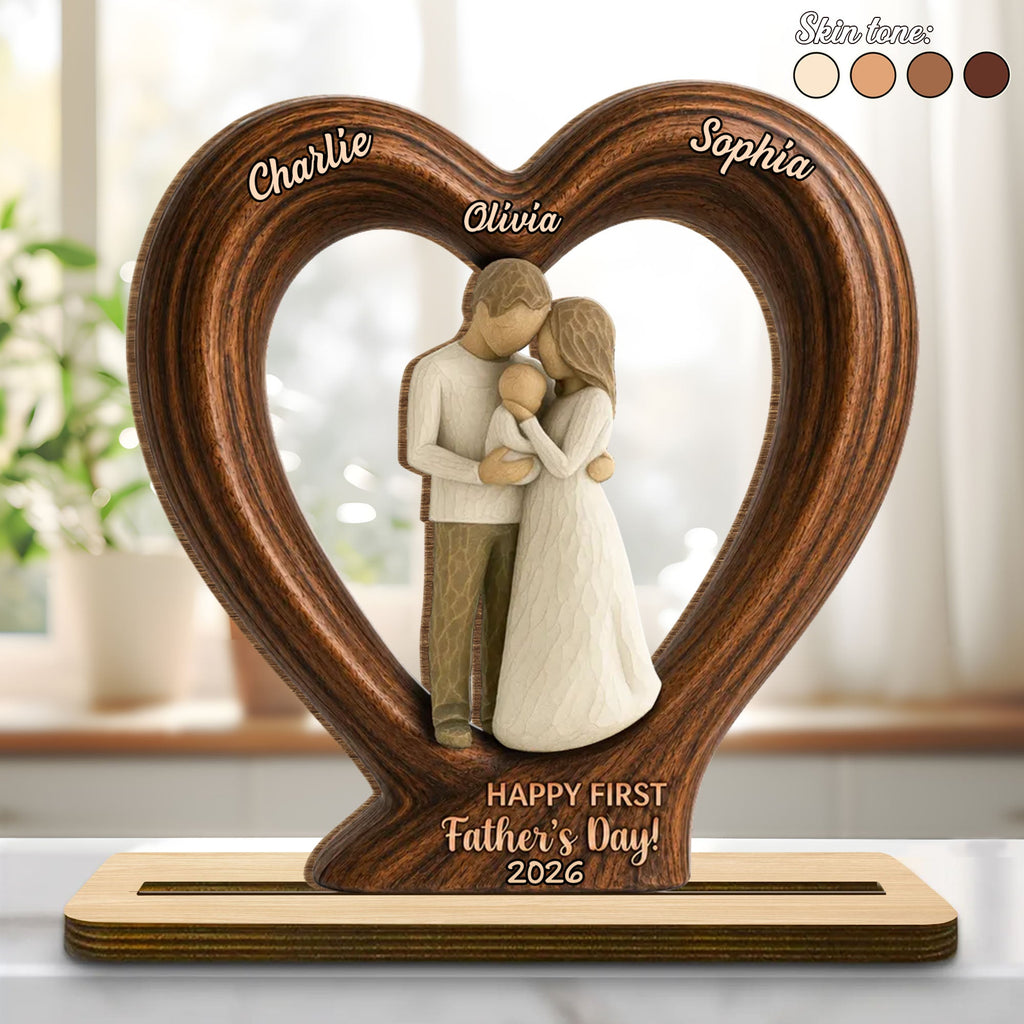 Personalized 2-Layer Wood Plaque Custom Family Gift for Dad Wood Plaque GradoCreations