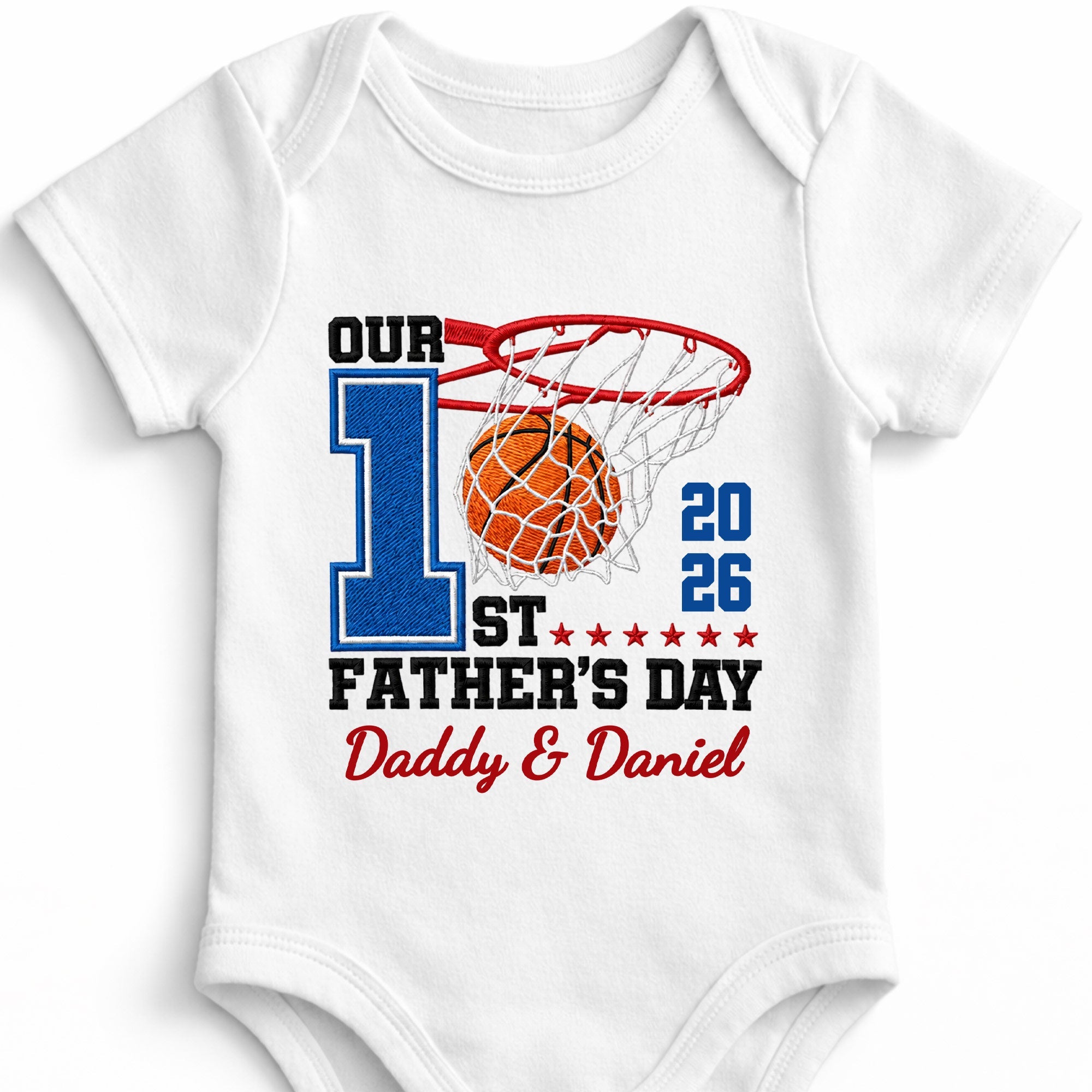 Personalized Baby Onesie Custom Name for Dad 1st Father's Day Gift Baby Onesie GradoCreations
