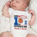 Personalized Baby Onesie Custom Name for Dad 1st Father's Day Gift Baby Onesie GradoCreations