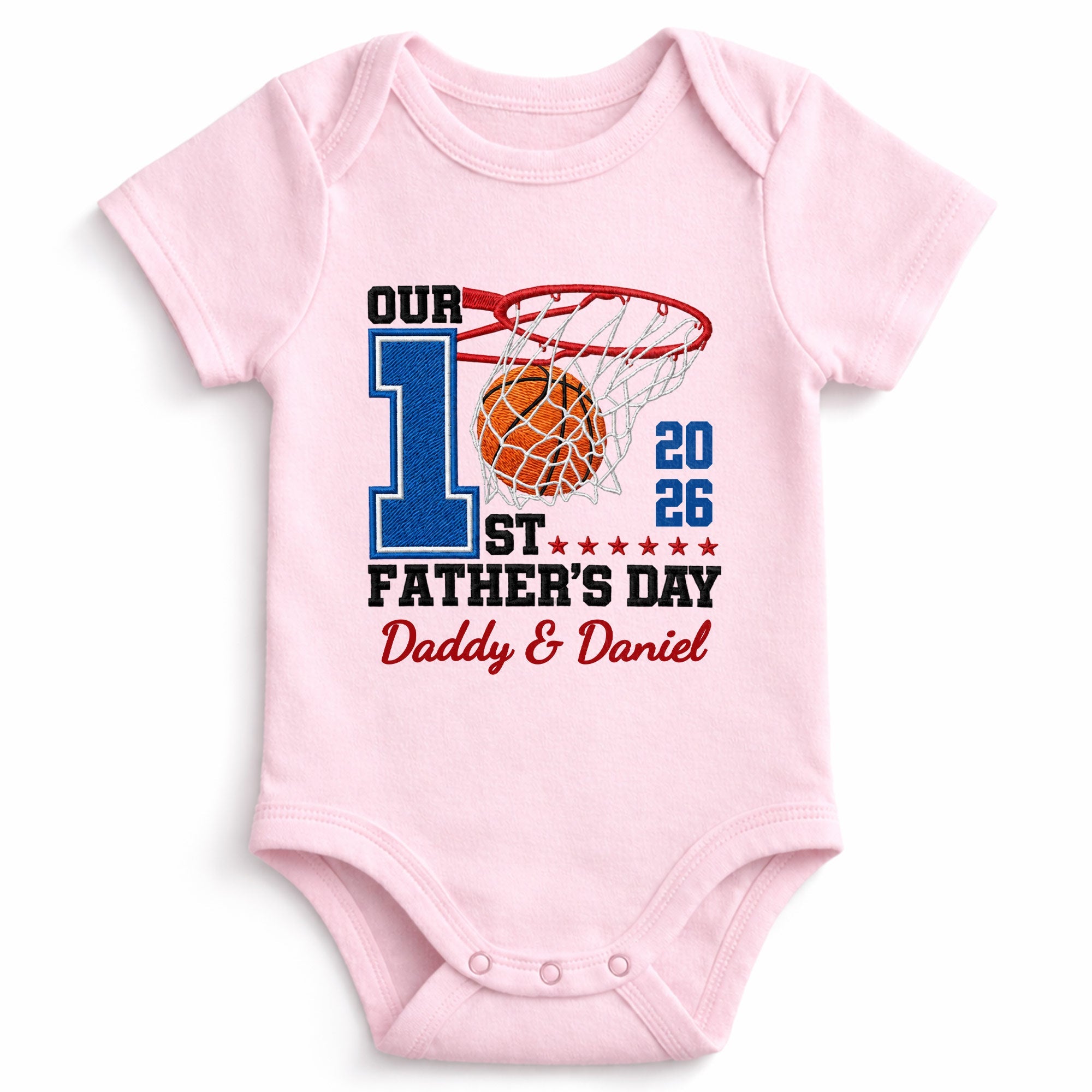Personalized Baby Onesie Custom Name for Dad 1st Father's Day Gift Baby Onesie GradoCreations