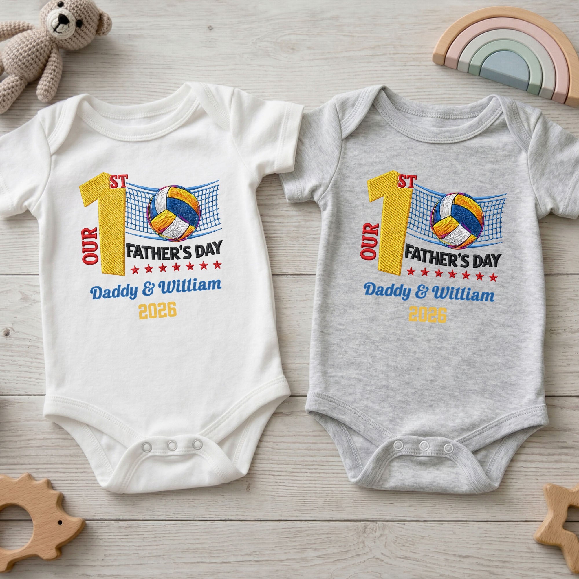 Personalized Custom Baby Onesie for Dad 1st Father's Day Gift Baby Onesie GradoCreations