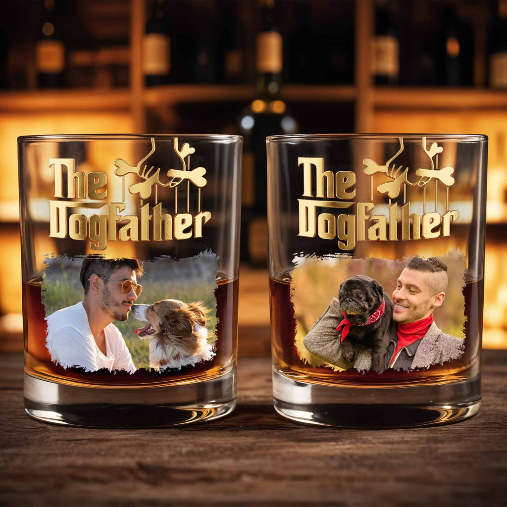 Personalized Custom Photo Whiskey Glass Gift for Dog Dad Whiskey Glass GradoCreations