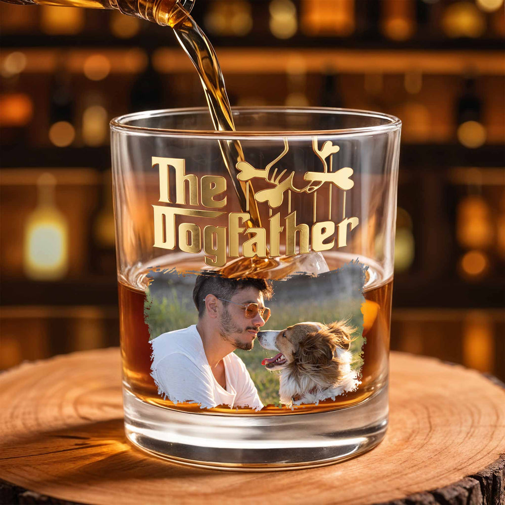 Personalized Custom Photo Whiskey Glass Gift for Dog Dad Whiskey Glass GradoCreations