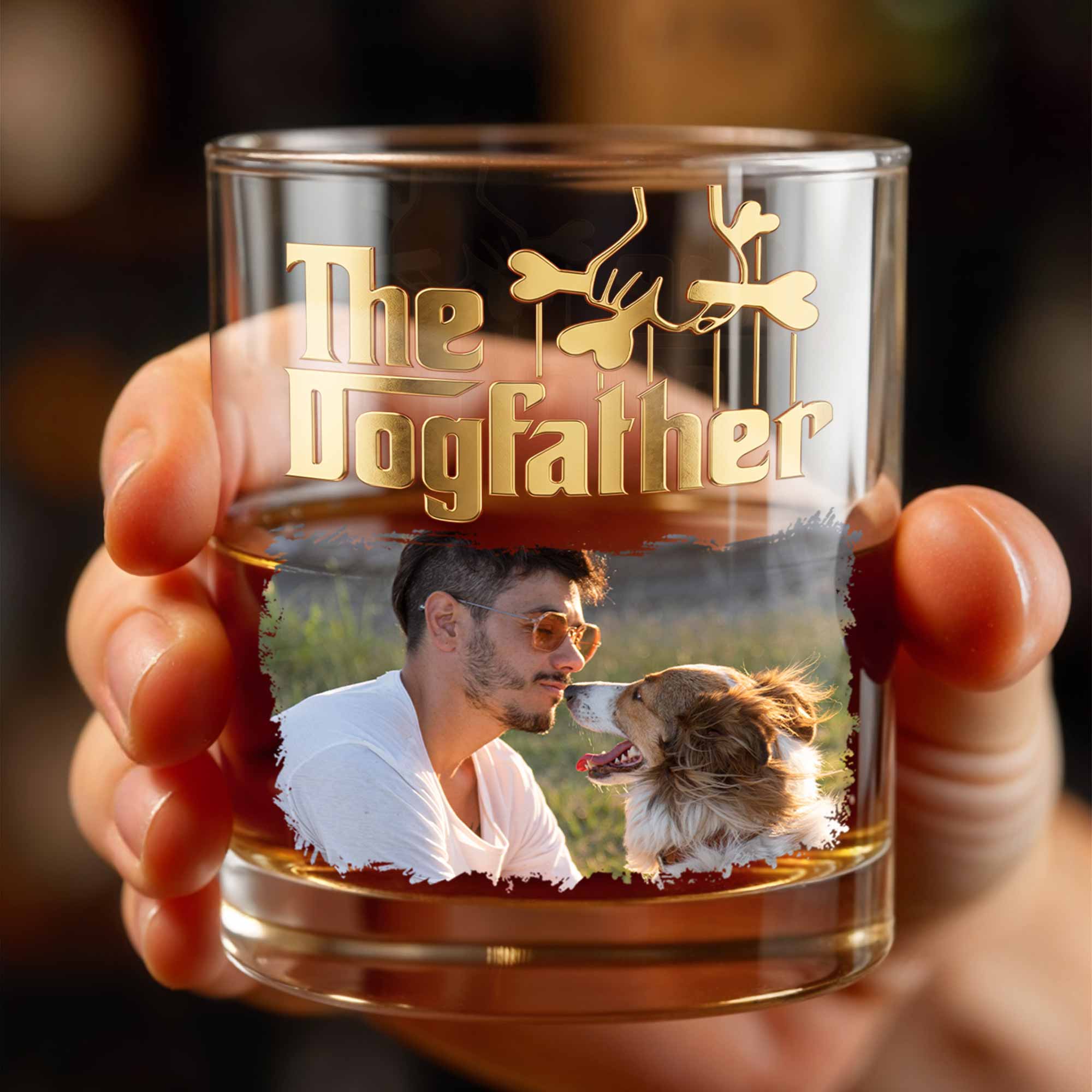 Personalized Custom Photo Whiskey Glass Gift for Dog Dad Whiskey Glass GradoCreations