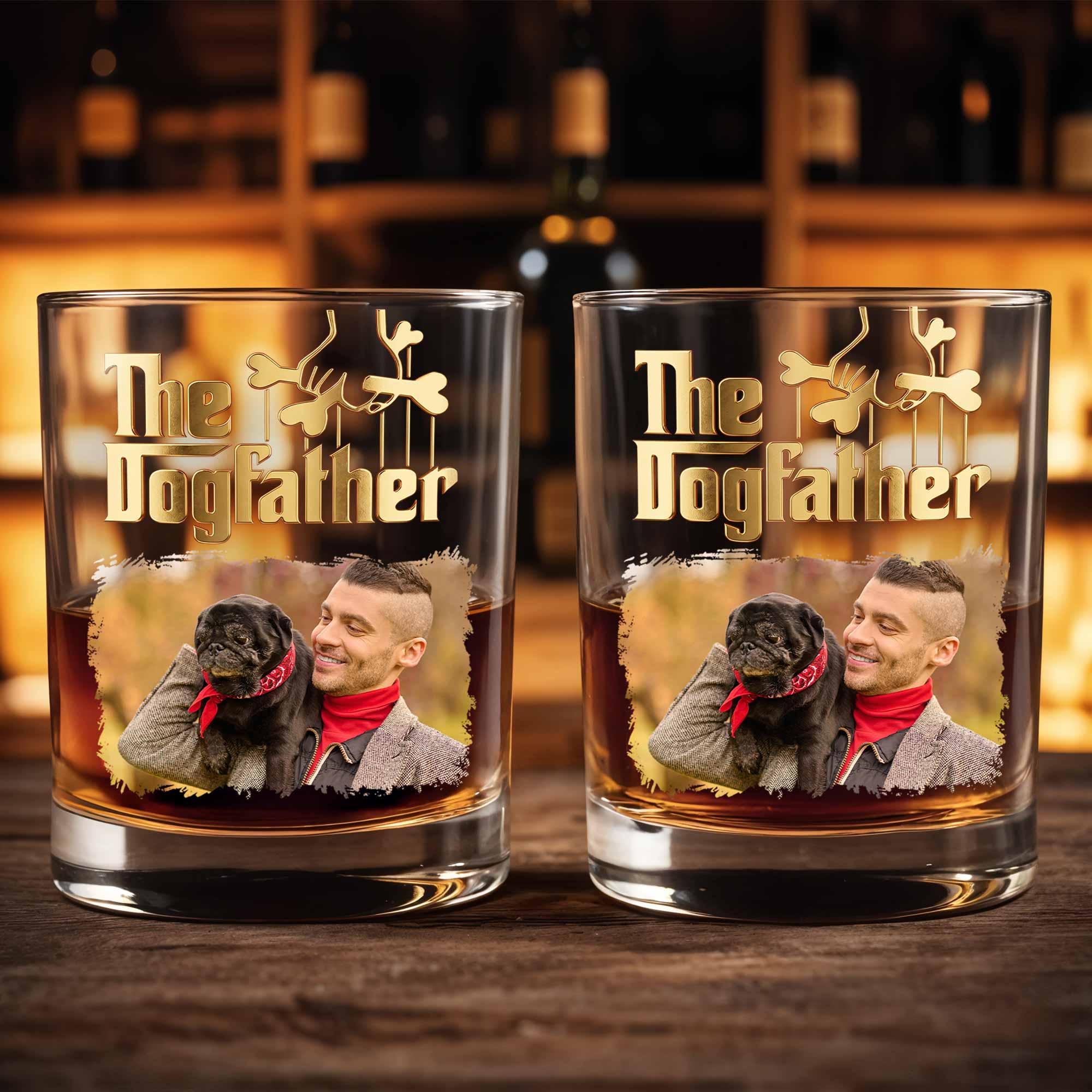 Personalized Custom Photo Whiskey Glass Gift for Dog Dad Whiskey Glass GradoCreations