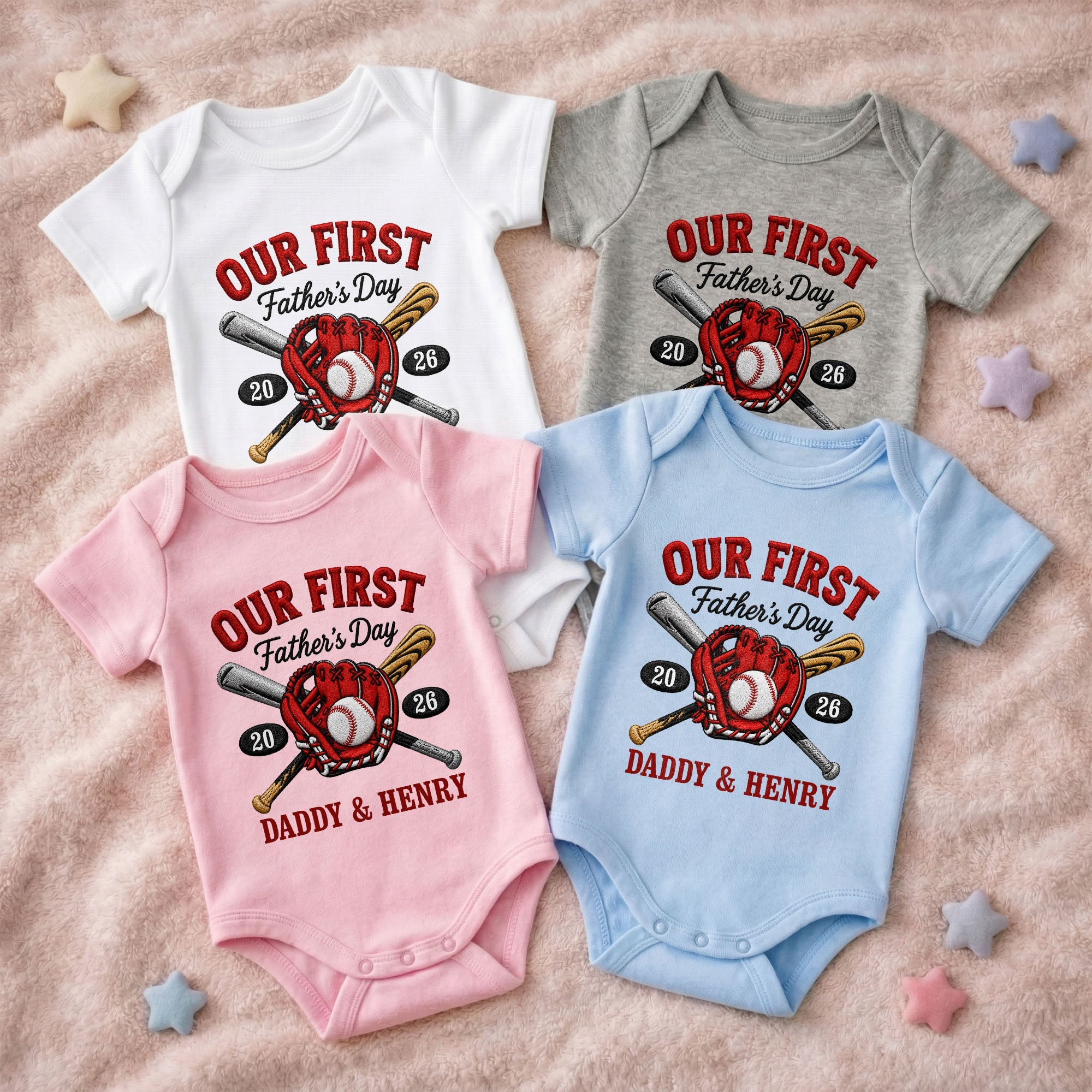 Personalized Baby Onesie Custom Name Gift for Dad's First Father's Day Baby Onesie GradoCreations