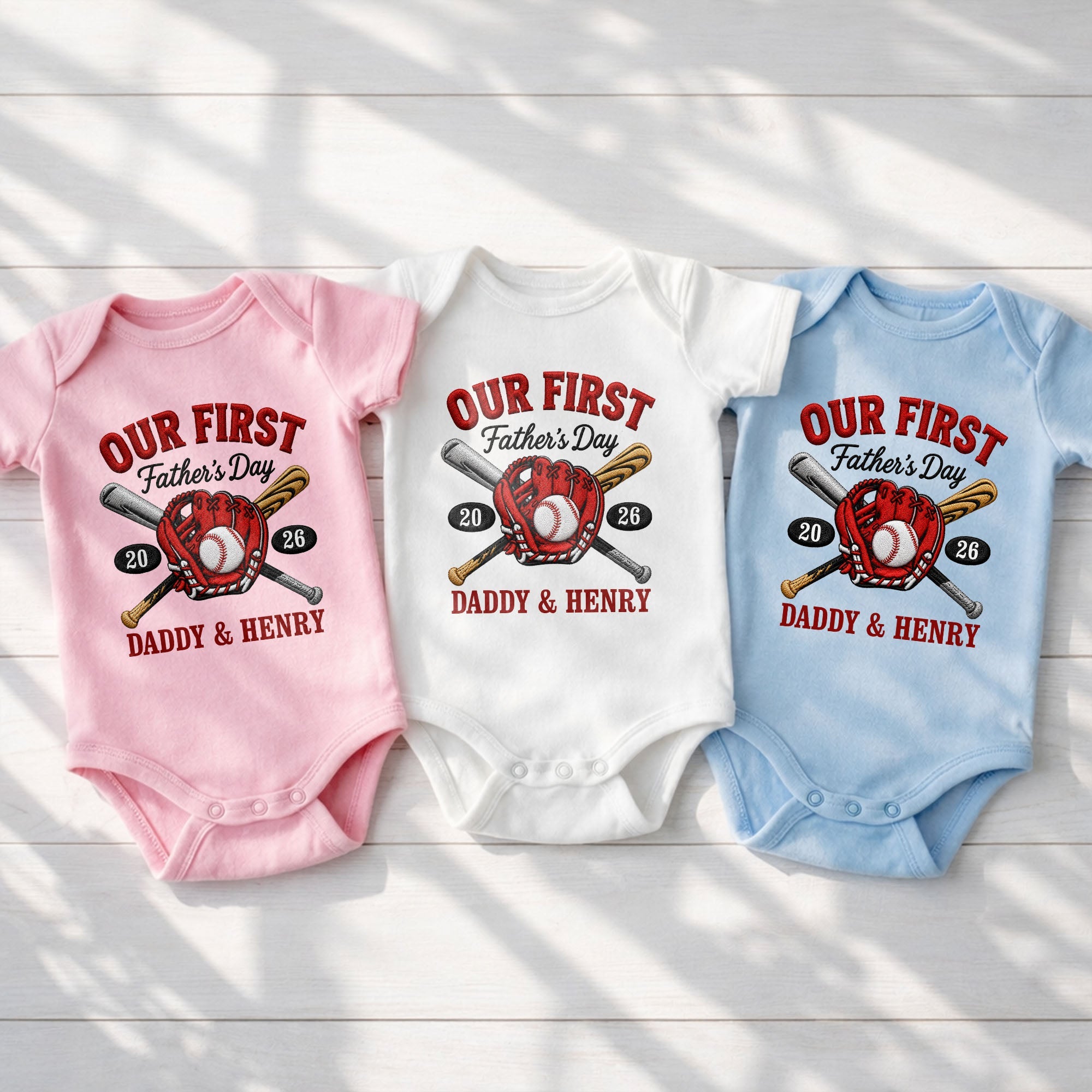 Personalized Baby Onesie Custom Name Gift for Dad's First Father's Day Baby Onesie GradoCreations
