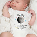 Personalized Baby Onesie Custom Moon Phase Gift for Dad Baby Onesie GradoCreations