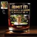 Personalized Whiskey Glass Custom Dog Photo Gift for Dad Whiskey Glass GradoCreations