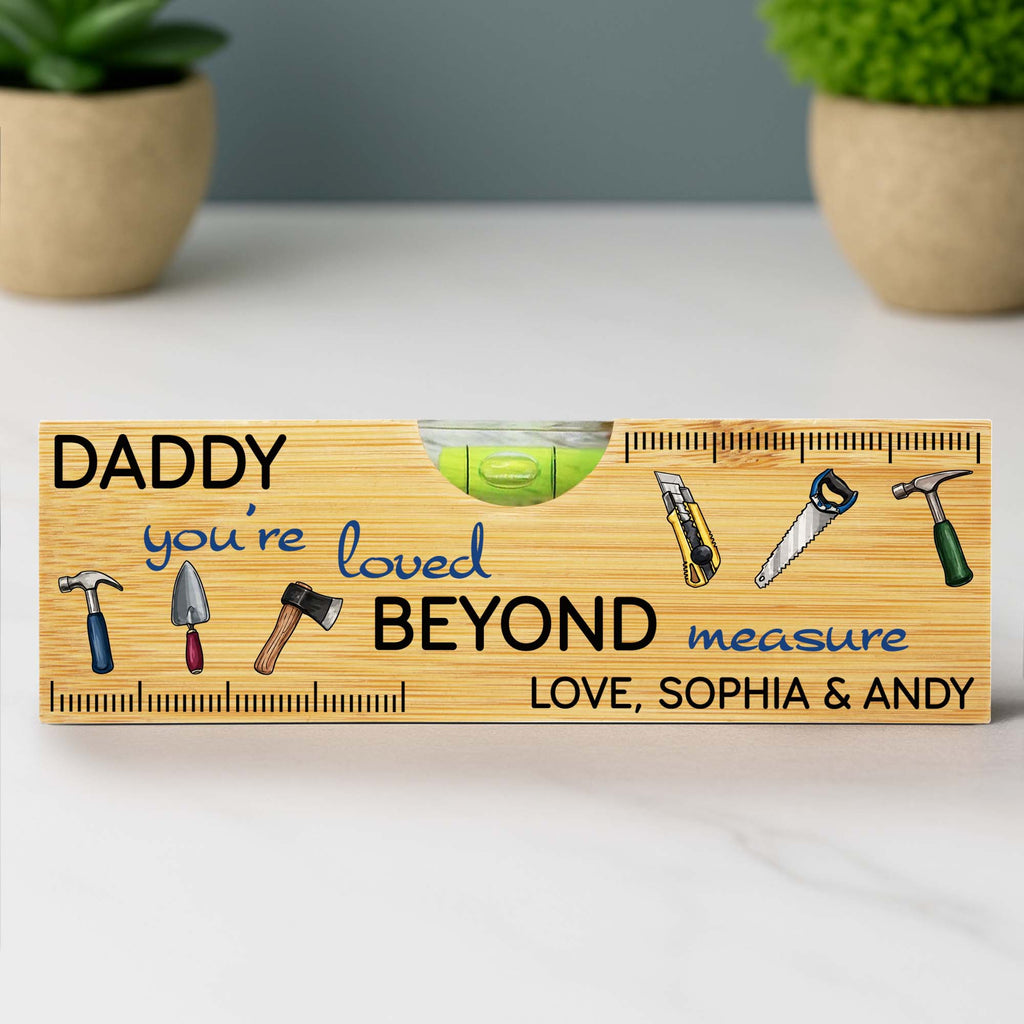 Personalized Wooden Spirit Level Bottle Opener Gift for Dad Spirit Level GradoCreations