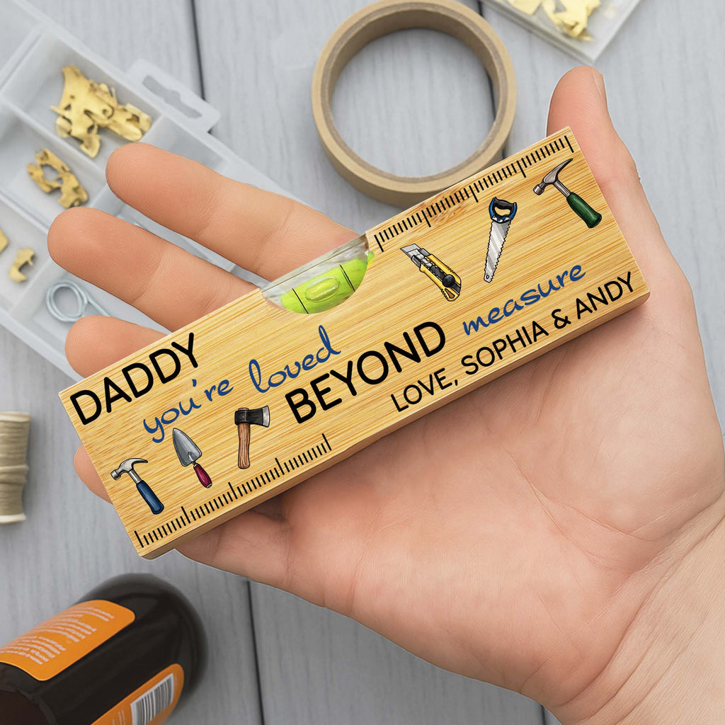 Personalized Wooden Spirit Level Bottle Opener Gift for Dad Spirit Level GradoCreations