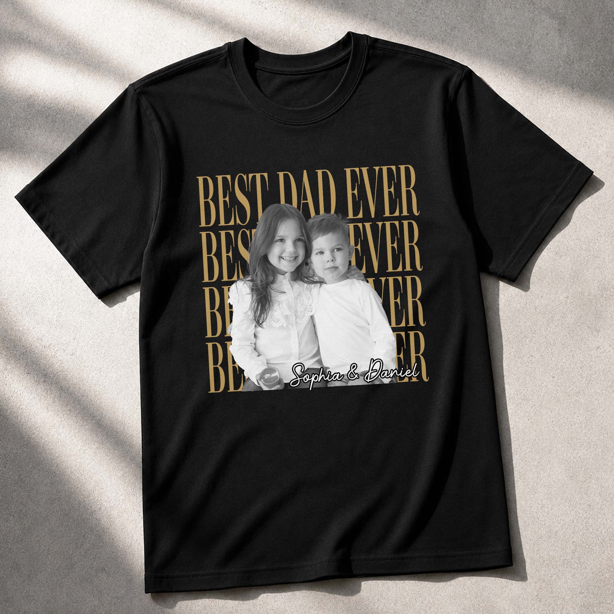 Personalized Best Dad Ever Custom Photo Shirt or Hoodie Shirt GradoCreations