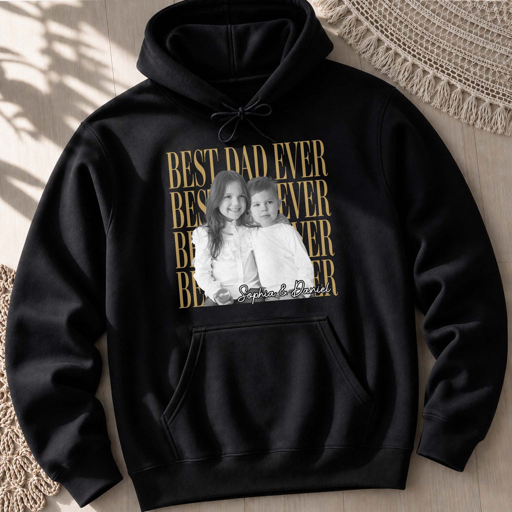 Personalized Best Dad Ever Custom Photo Shirt or Hoodie Shirt GradoCreations