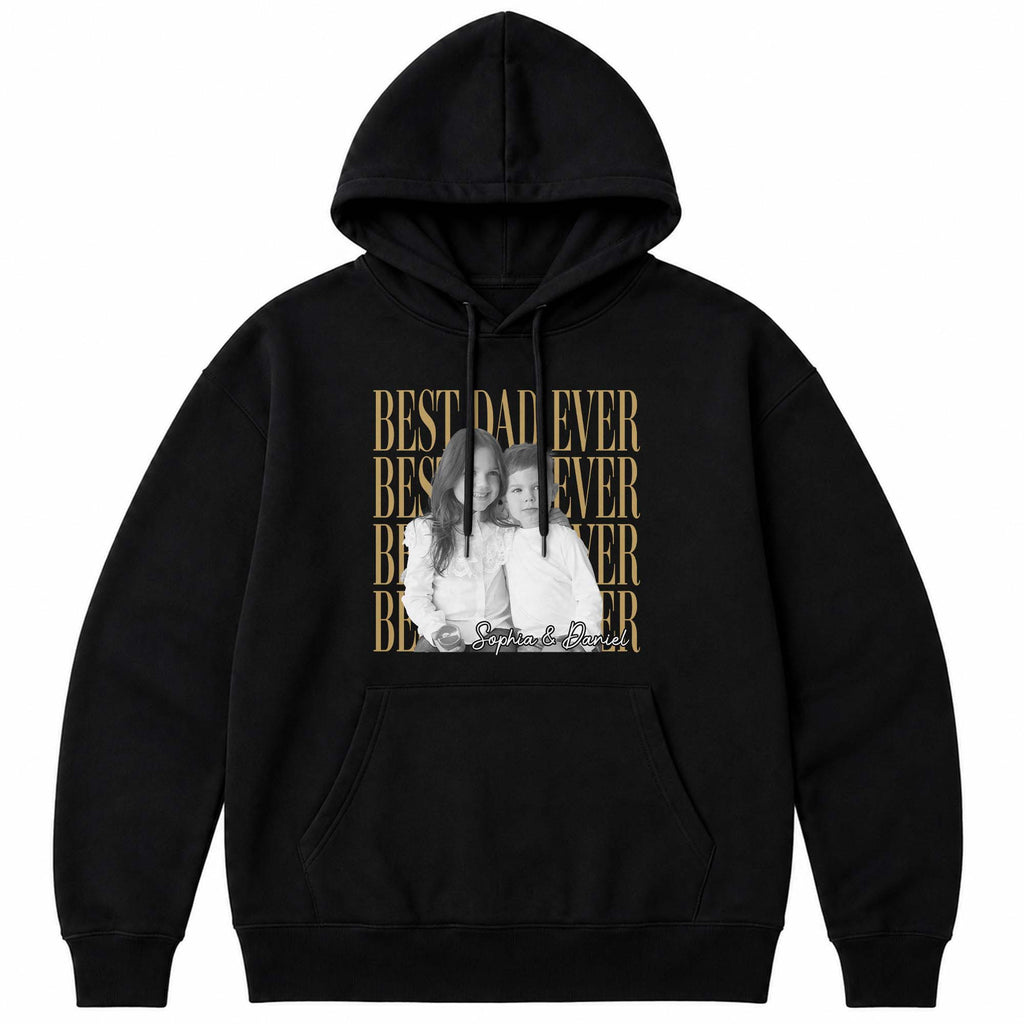 Personalized Best Dad Ever Custom Photo Shirt or Hoodie Shirt GradoCreations