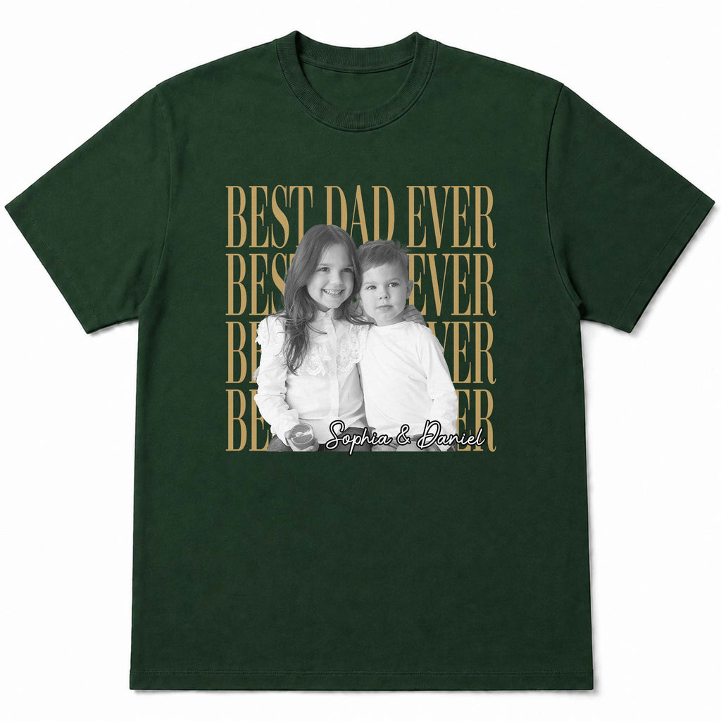 Personalized Best Dad Ever Custom Photo Shirt or Hoodie Shirt GradoCreations