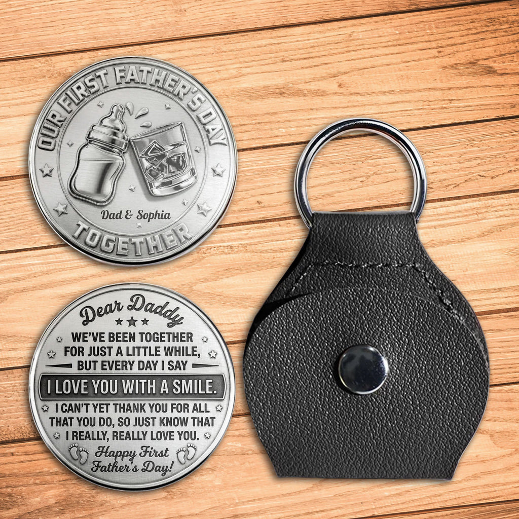 Personalized Pocket Hug Custom Message Gift for Dad's 1st Father's Day Pocket Hug GradoCreations
