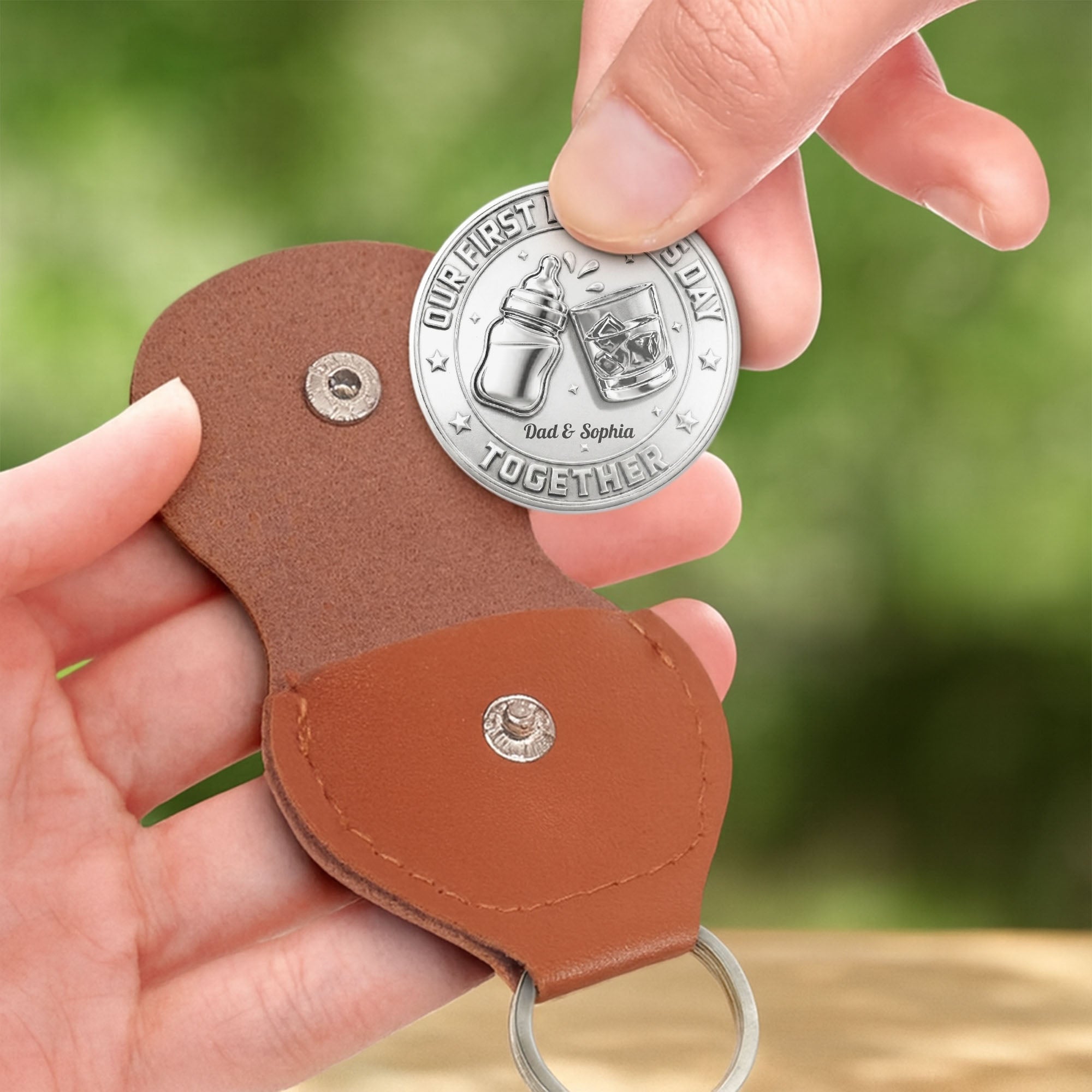 Personalized Pocket Hug Custom Message Gift for Dad's 1st Father's Day Pocket Hug GradoCreations