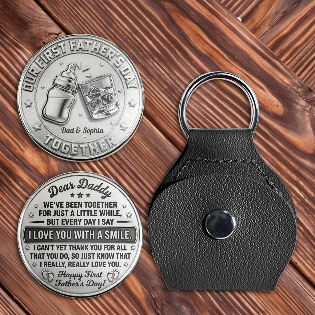 Personalized Pocket Hug Custom Message Gift for Dad's 1st Father's Day Pocket Hug GradoCreations